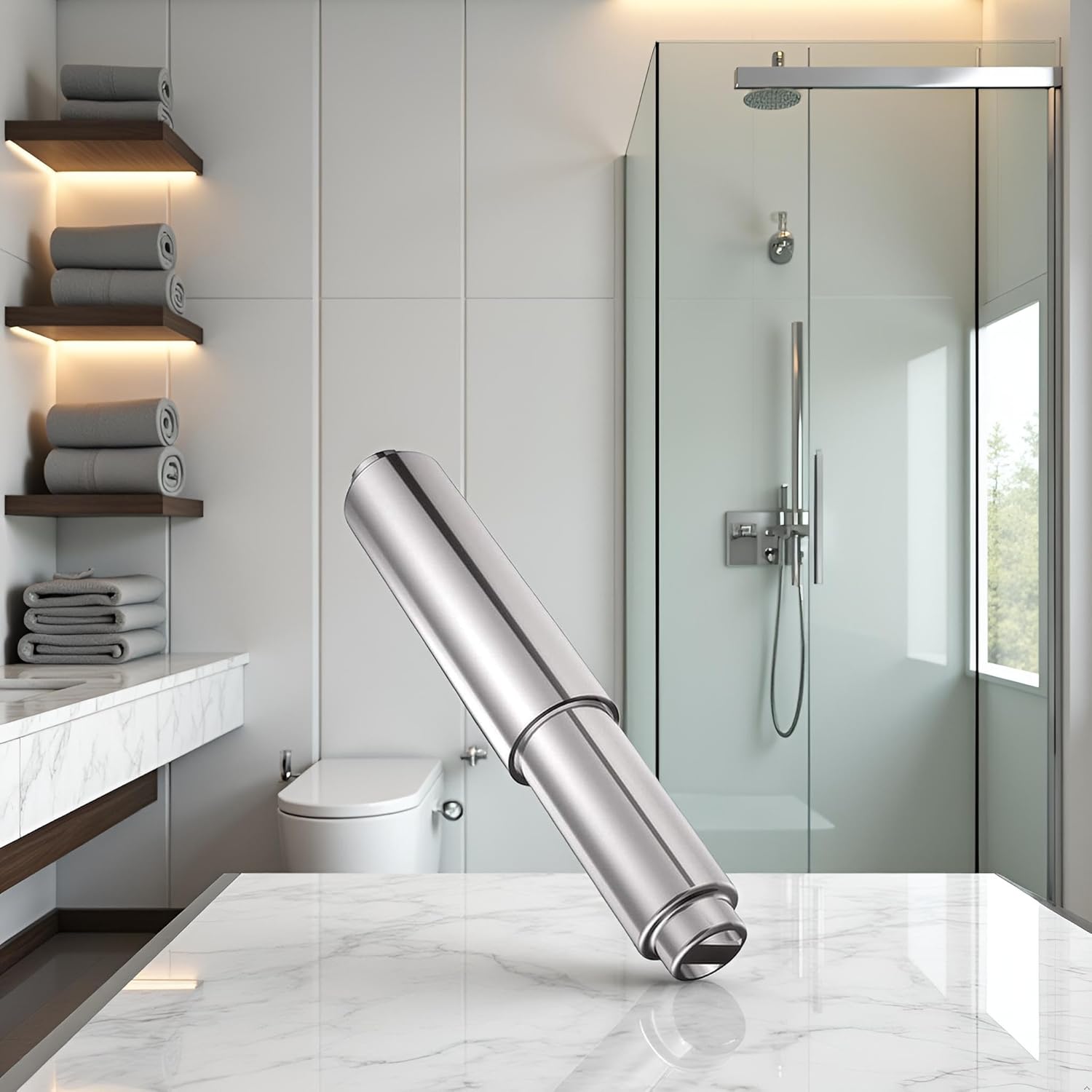 Stainless Steel Toilet Paper Holder with Spring Load