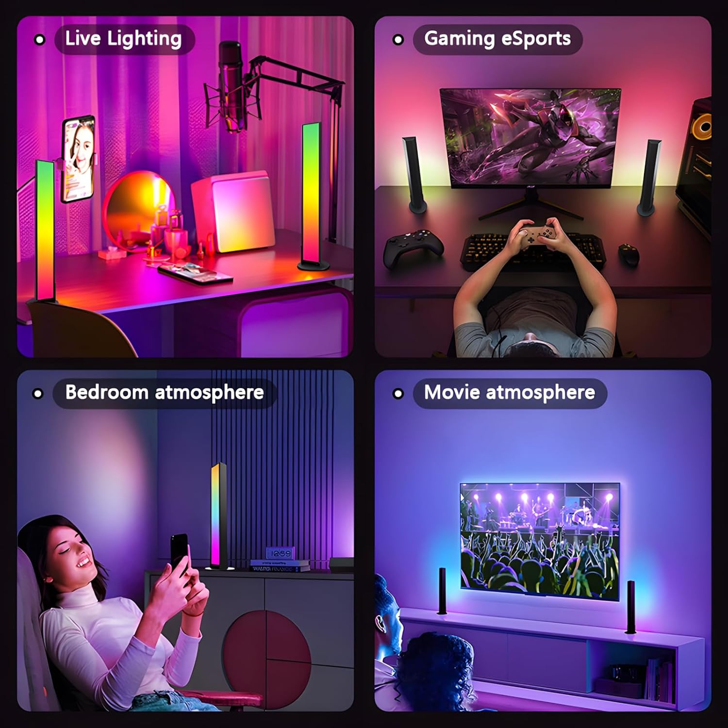 Benedi RGB Light Bar - Smart LED Lights for Bedroom and Gaming