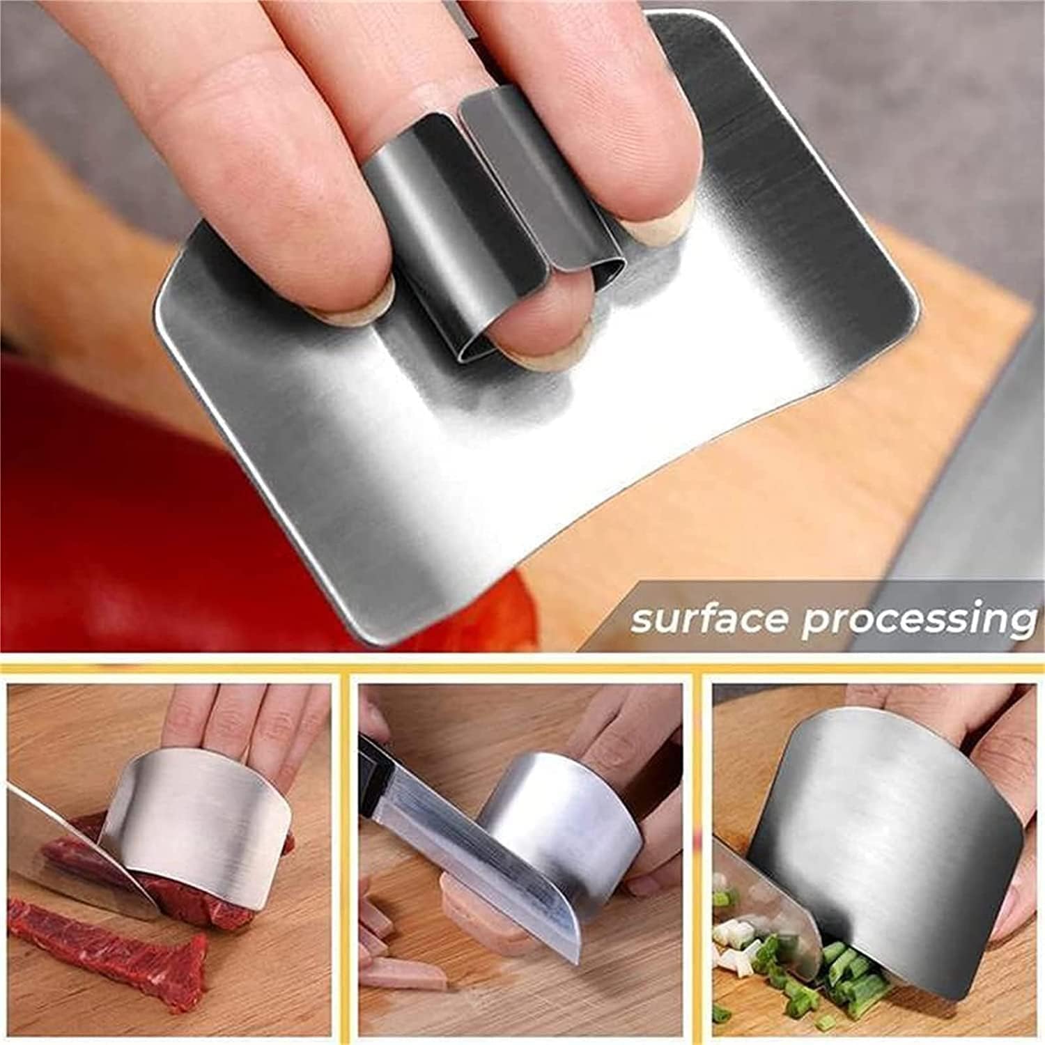4Pcs Stainless Steel Finger Guards for Safe Cutting 1