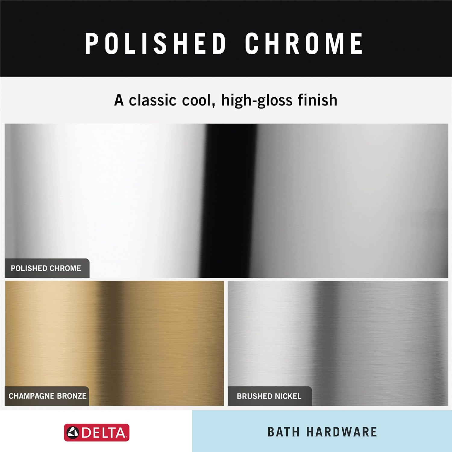 Delta Vessona Wall Mount Towel Ring - Polished Chrome