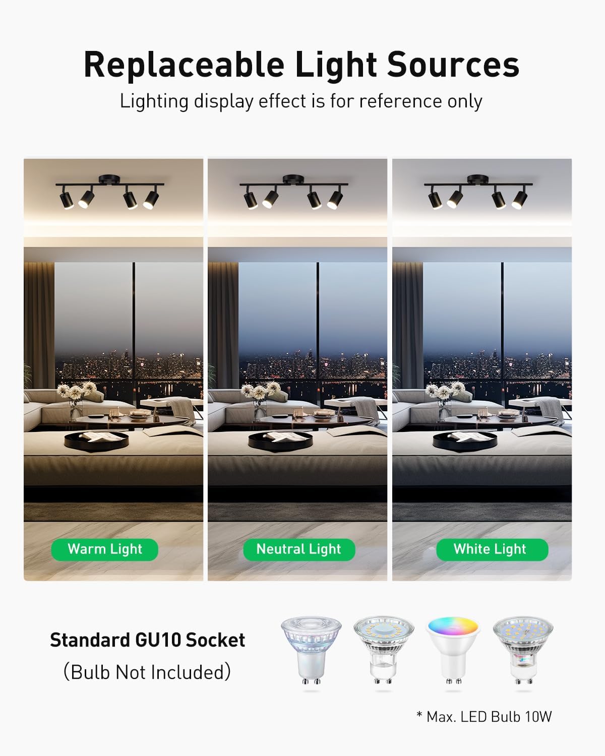Bojim 4 Light LED Track Lighting Kit Ceiling