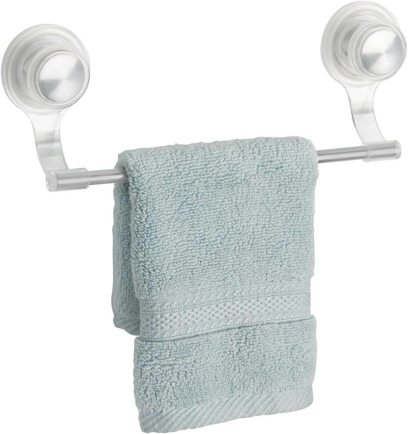 mDesign Towel Bar 2 Pack Clear Stainless Steel