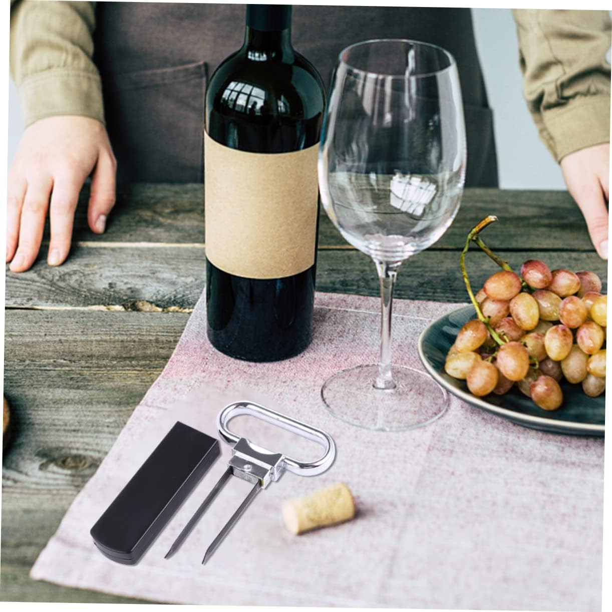 DECHOUS 1pc Heavy Duty Wine Cork Opener 1