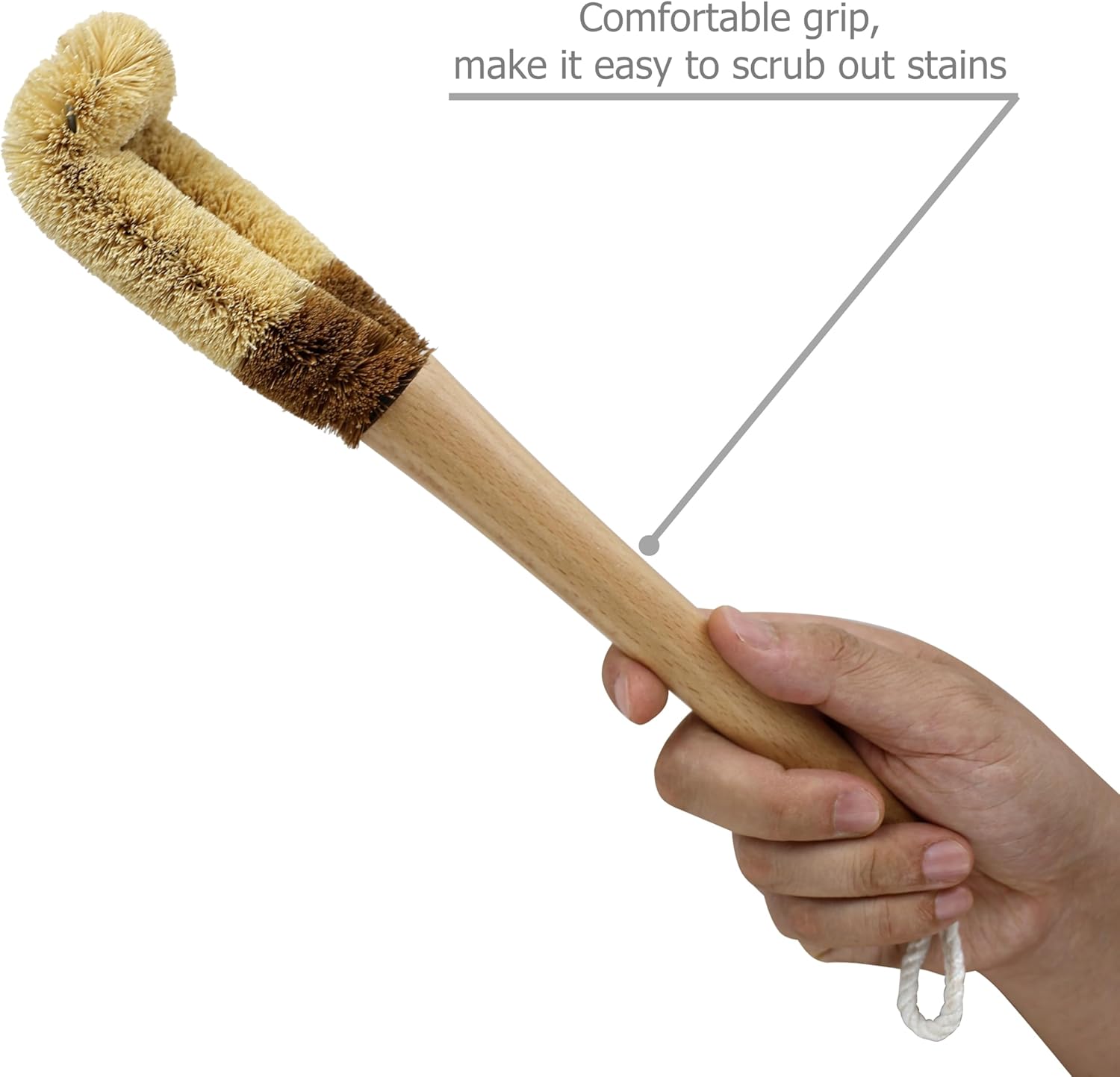 EIKS 2 Pack Bottle Cleaning Brushes with Coconut Fiber Bristles 1