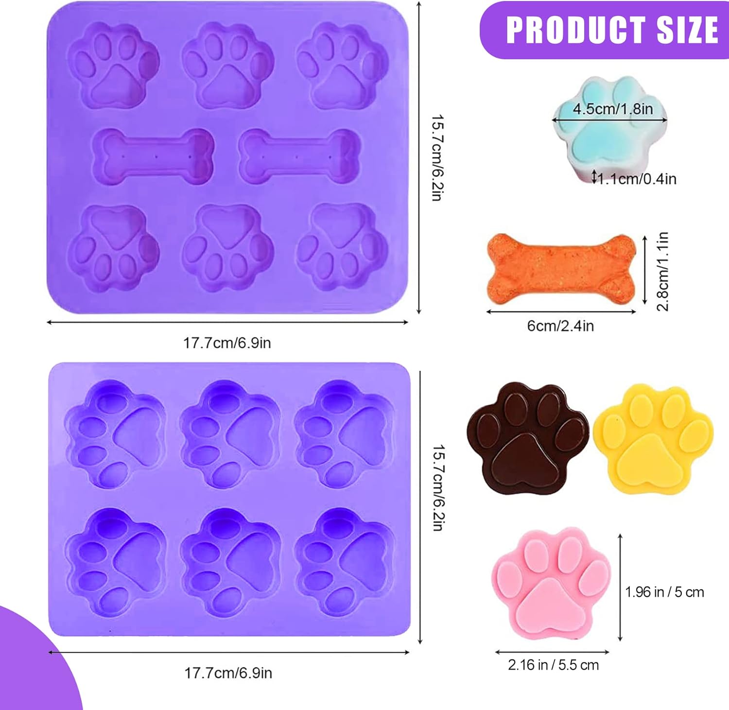 SAGOOITS Set of 7 Dog Treats Molds Cookie Cutters