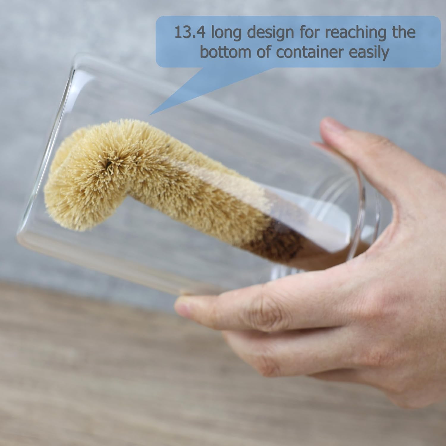 EIKS 2 Pack Bottle Cleaning Brushes with Coconut Fiber Bristles 1