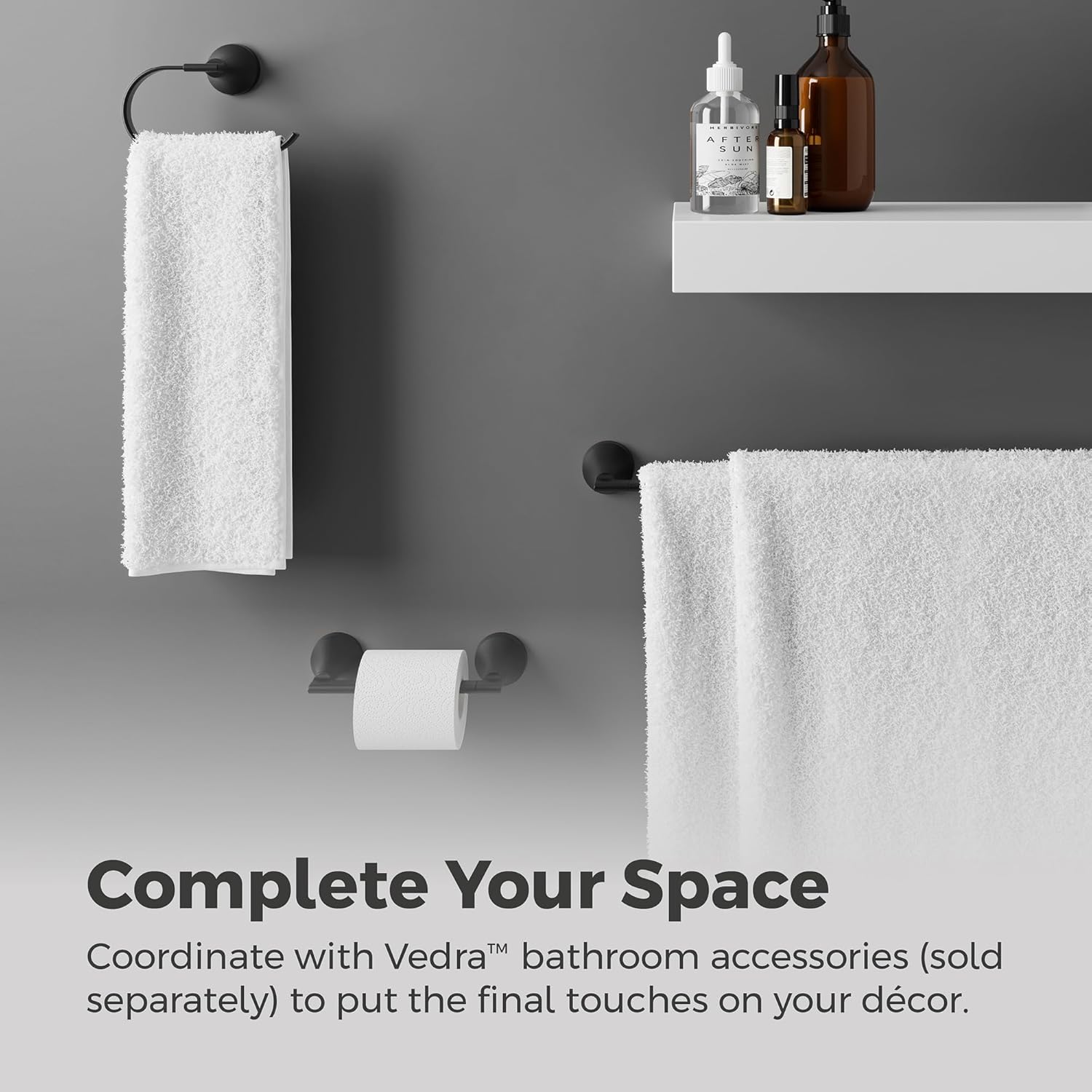 Pfister Vedra Towel Hook Matte Black Wall-Mounted