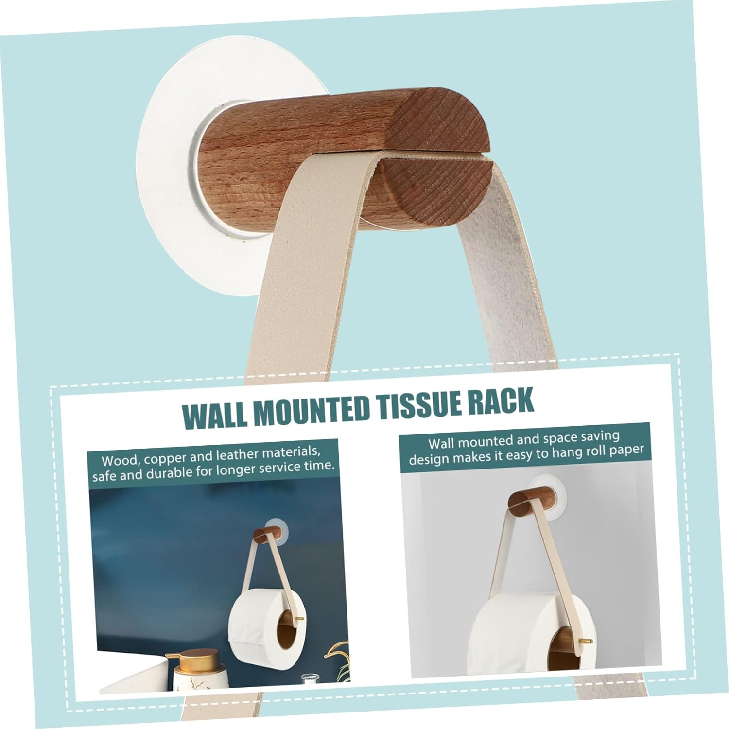 Holibanna Wall Mount Toilet Paper Holder Durable and Space-Saving Design