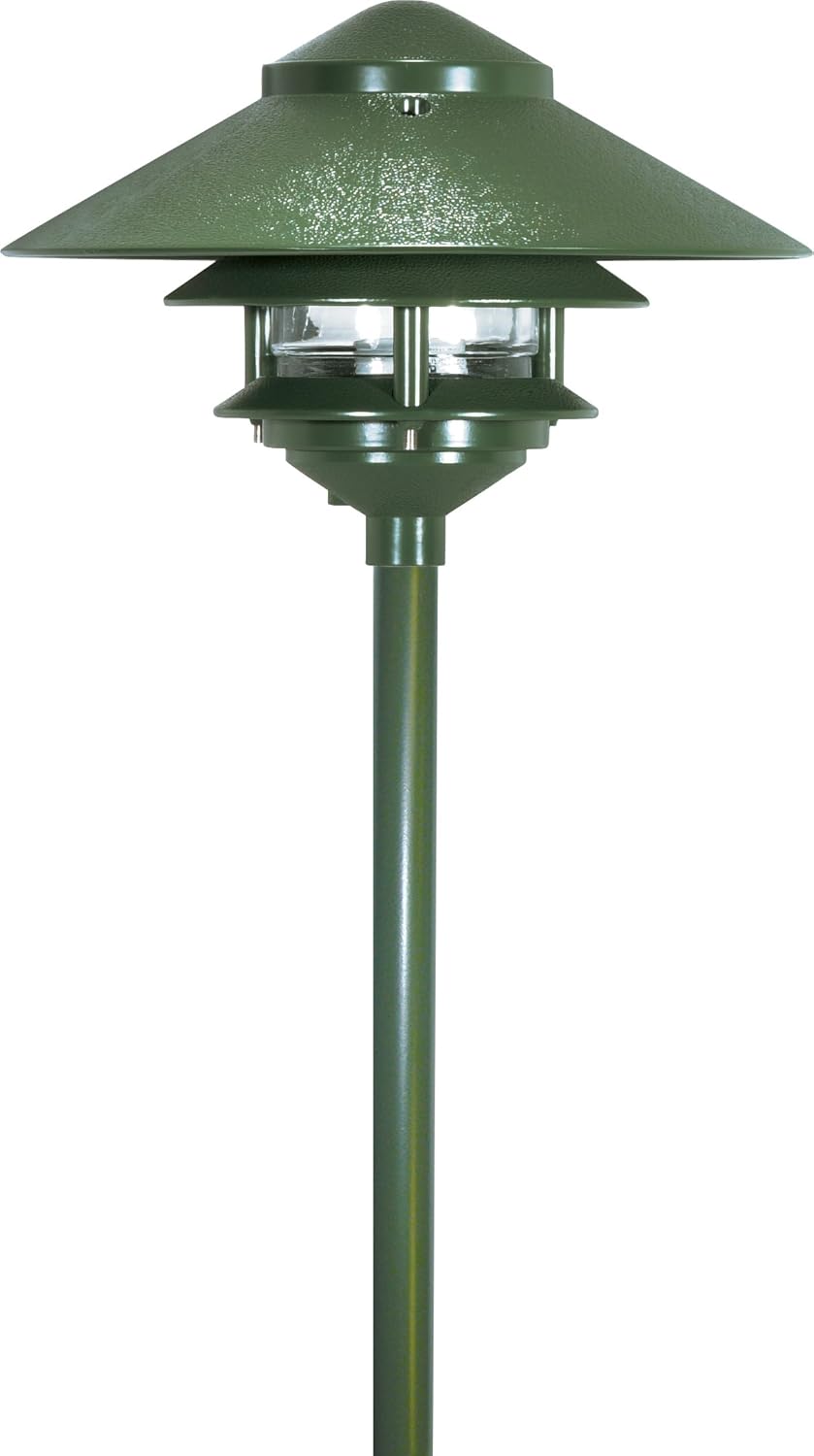 Nuvo 12-Inch Steel Path Light Post Green