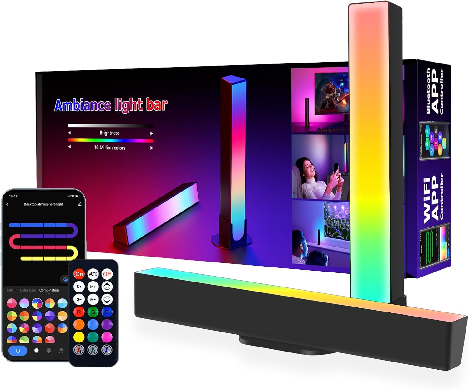 Benedi RGB Light Bar - Smart LED Lights for Bedroom and Gaming