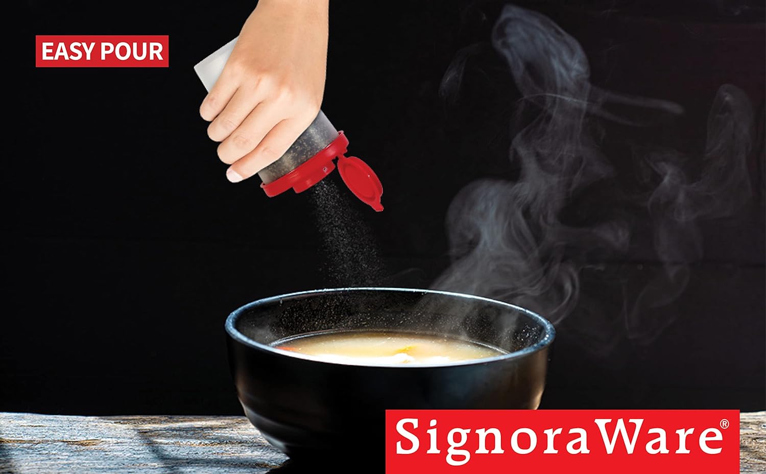 SIGNORAWARE Salt Pepper Shakers Moisture Proof Set of 2