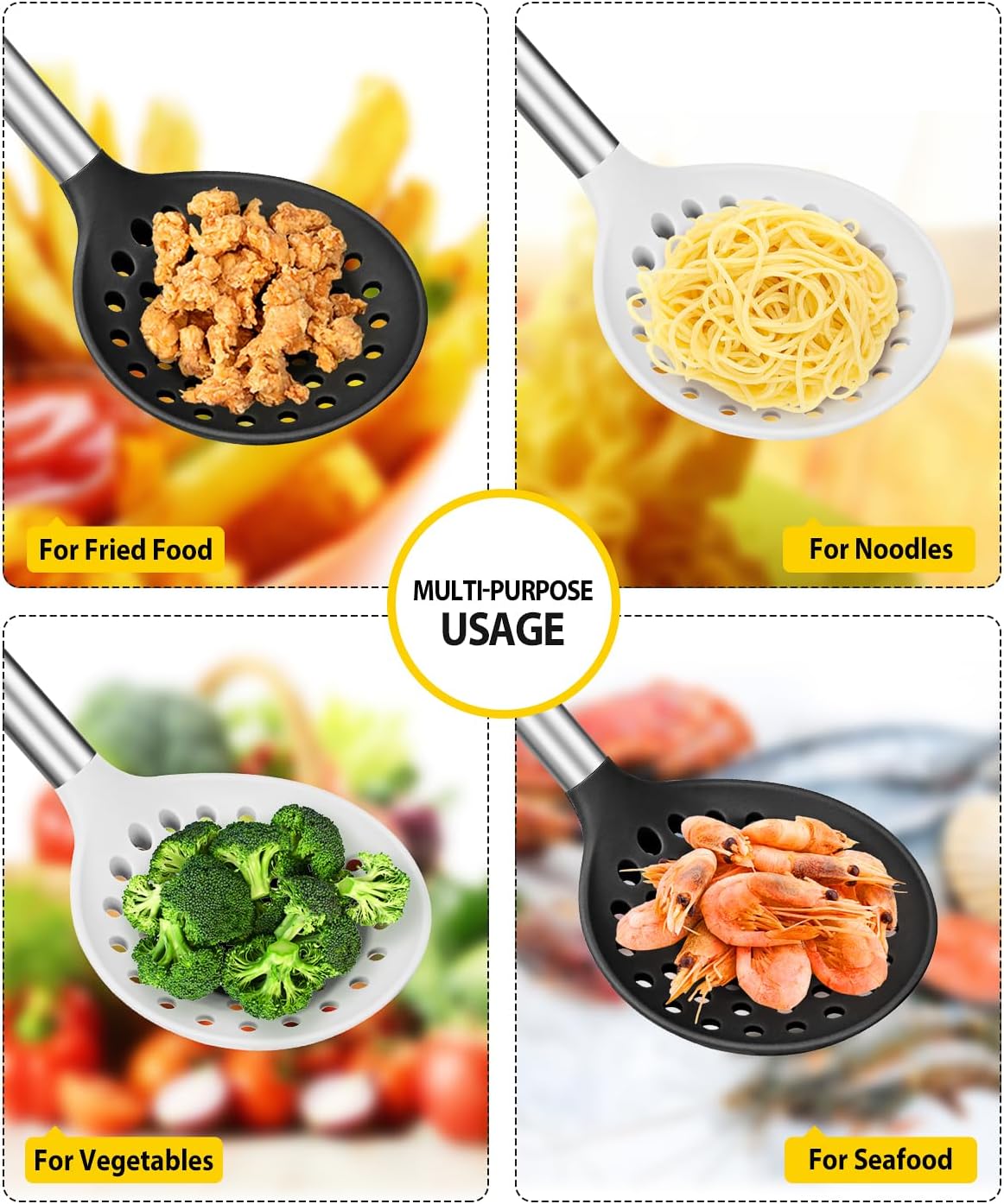 BUNDLEPRO Kitchen Ladle Strainer Set of 2