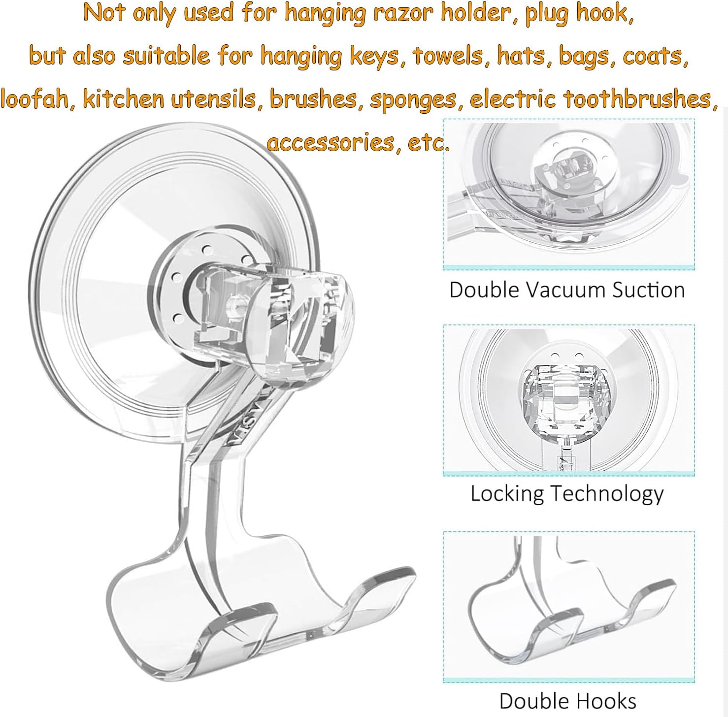 AKOAK 1 Pack Shaver Stand with Suction Cup Hook