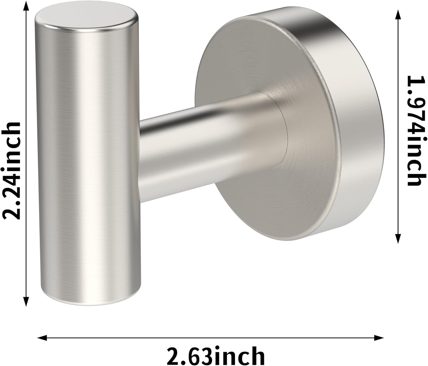 RARXTR Brushed Nickel Towel Hook 2 Pack 1