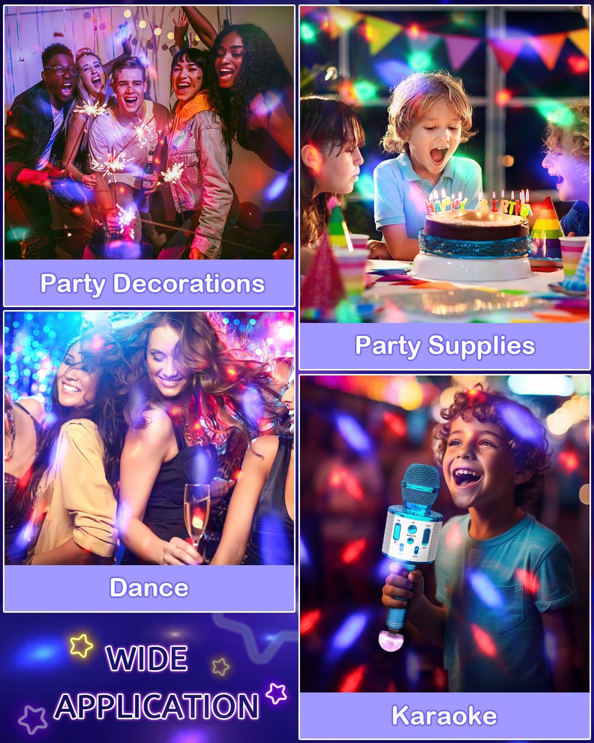 Luditek USB Mini Disco Ball Light 4 Pack
