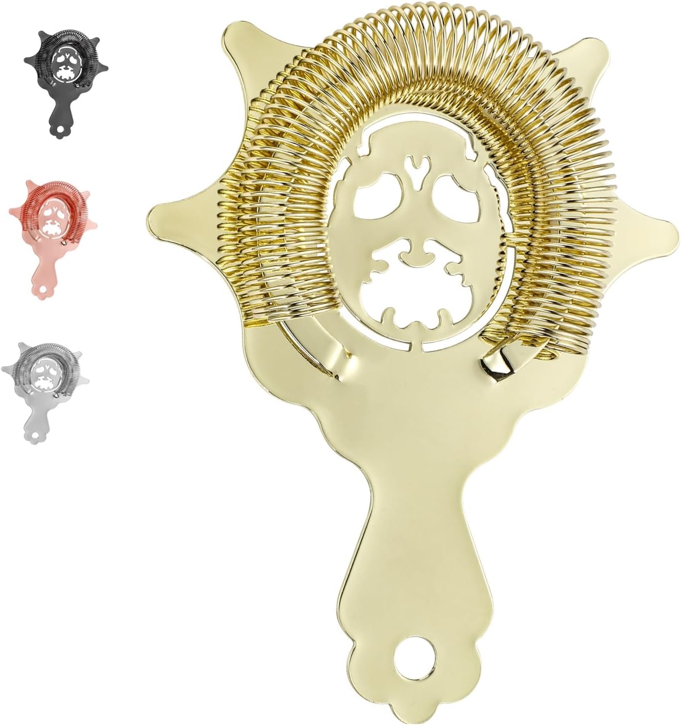 YUHWYI 4-Prong Cocktail Strainer with Devils Head Design 1
