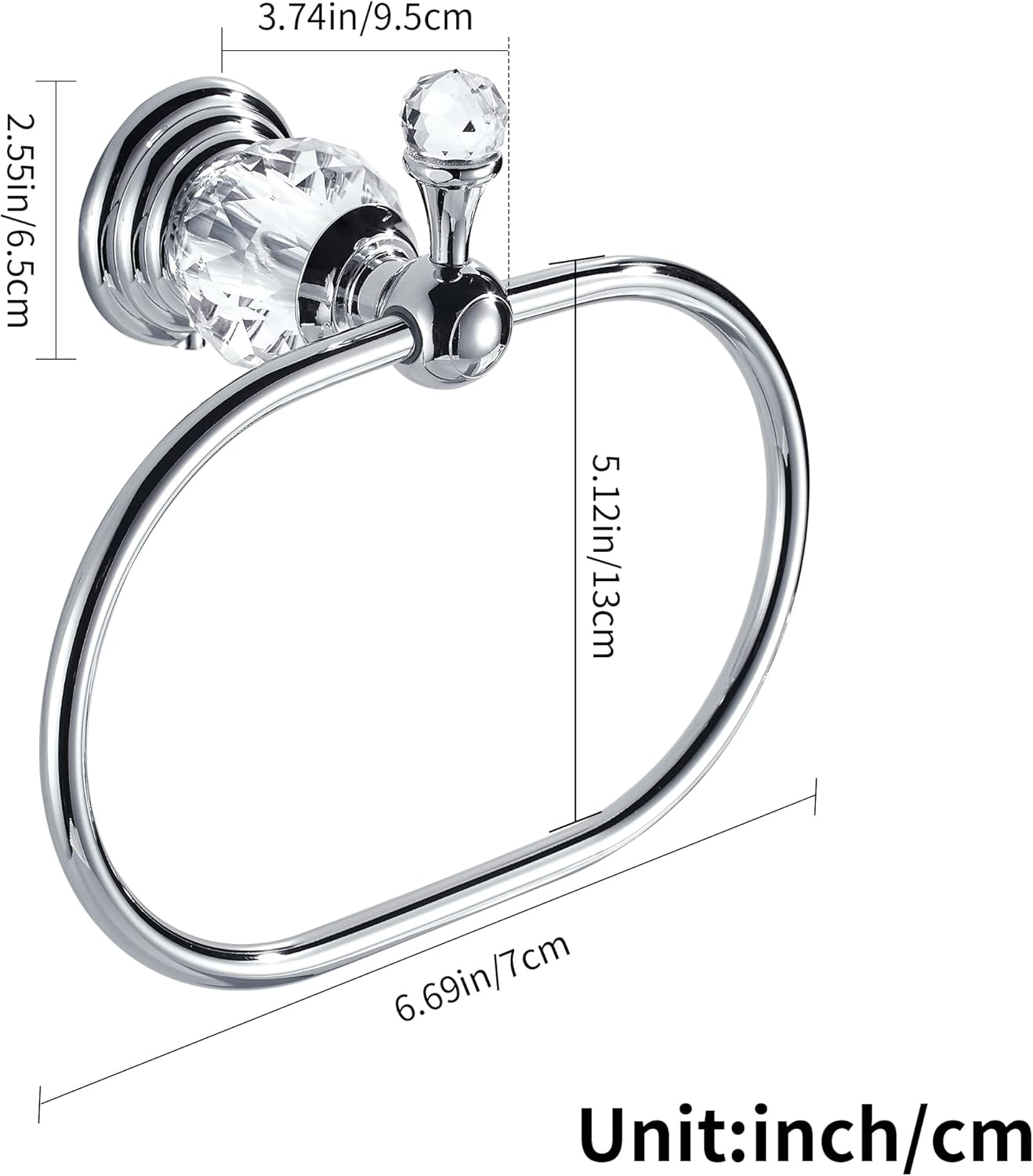 WOLIBEER Chrome Towel Ring Bath Rack