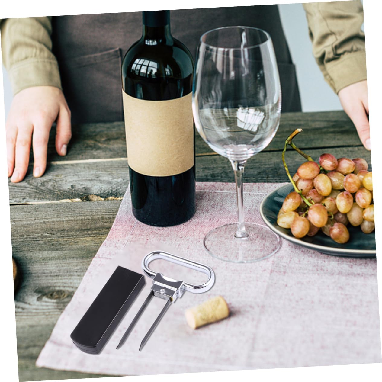 LABRIMP Portable Wine Cork Opener Multifunctional