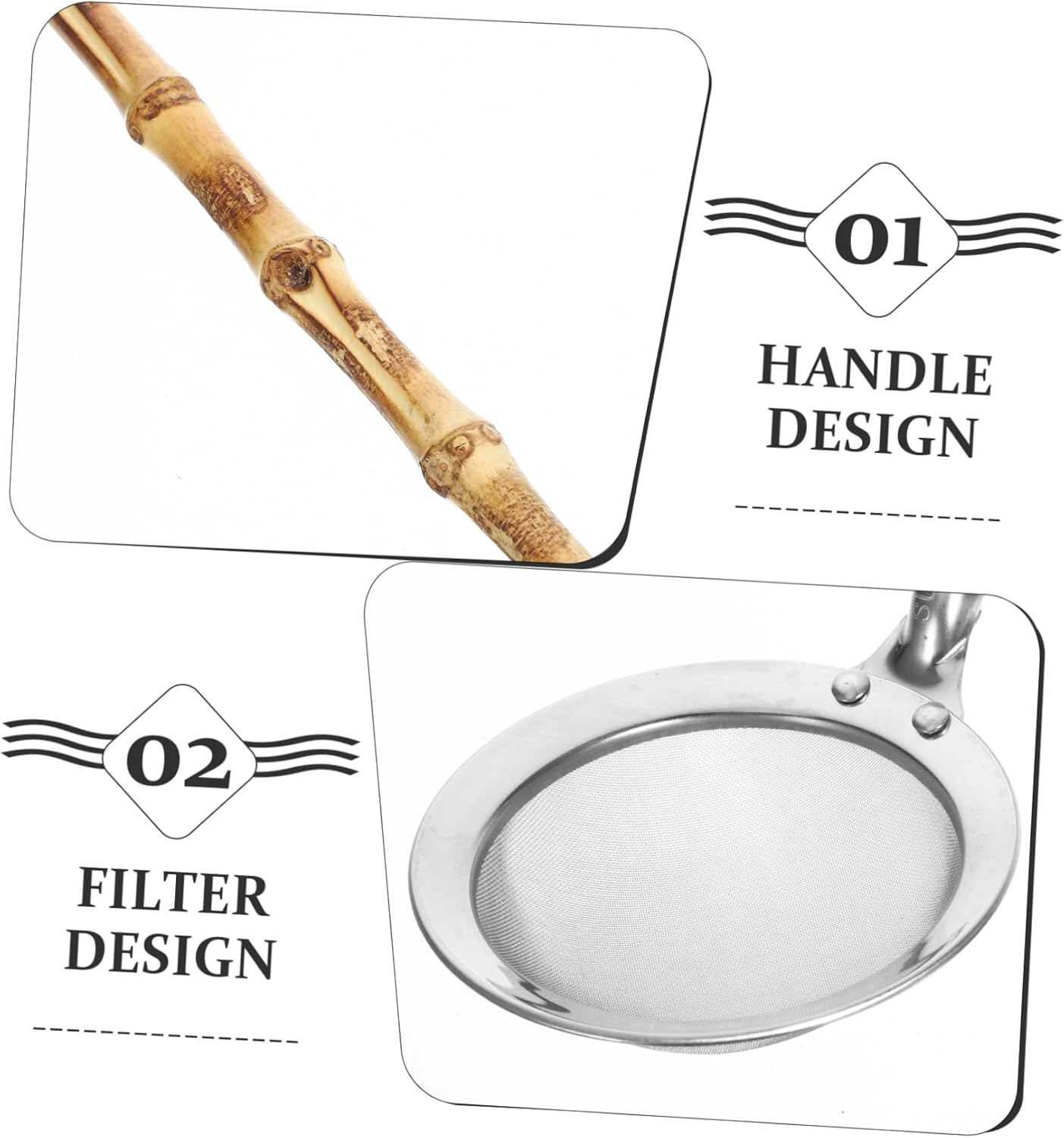 304 Stainless Steel Skimmer Colander Spoon with Handle