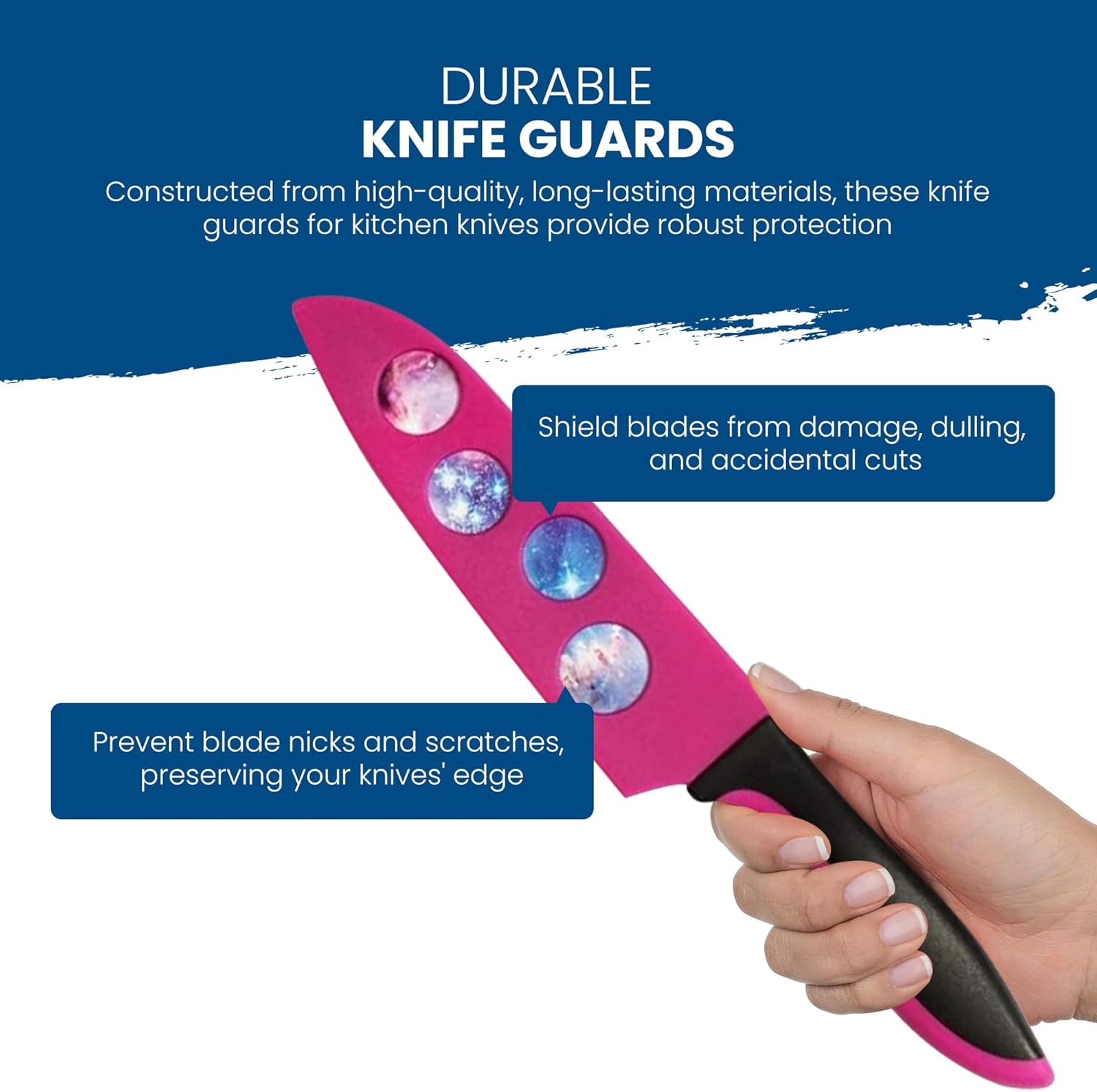 Chefs Vision Cosmos Knife Blade Covers - Durable Stylish Knife Guards
