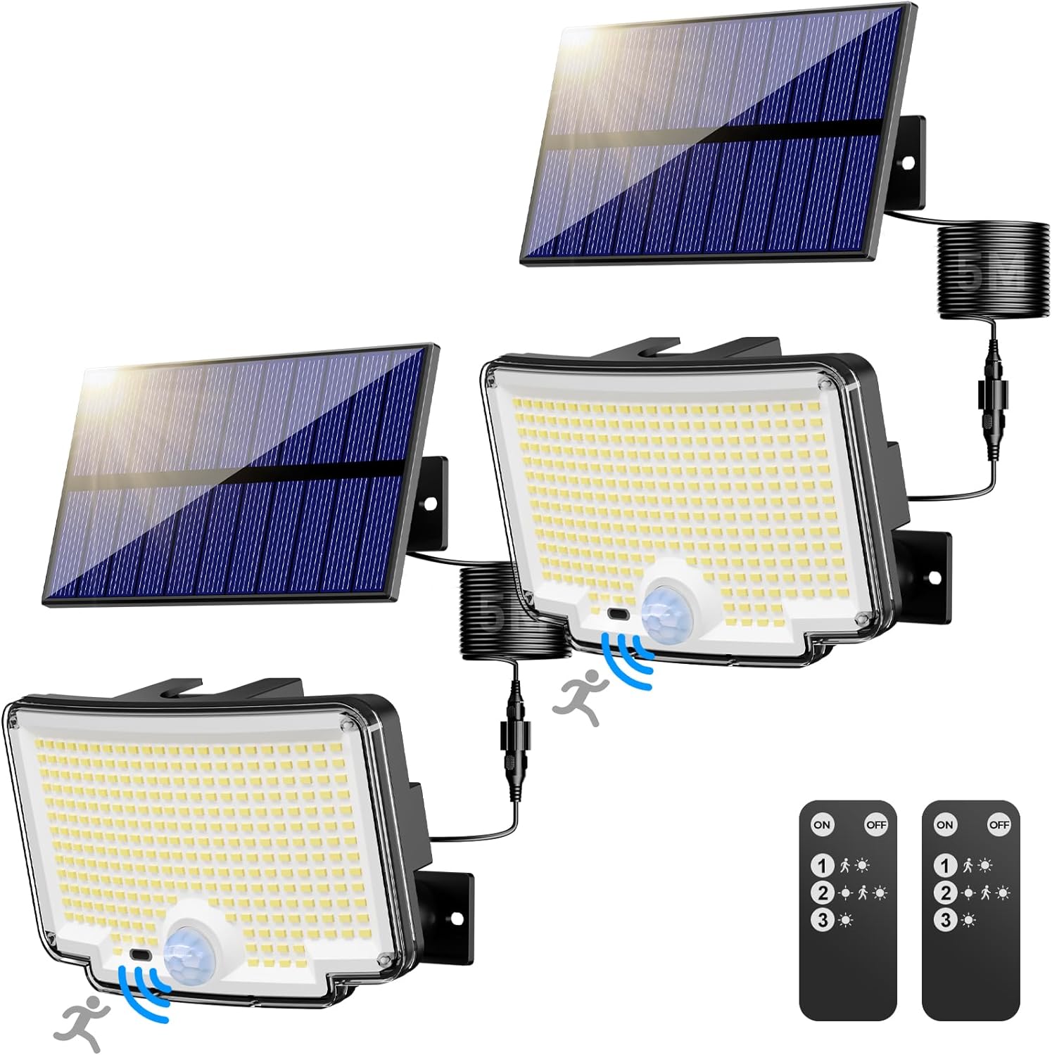 Nipify 2 Pack Solar Motion Flood Lights Outdoor