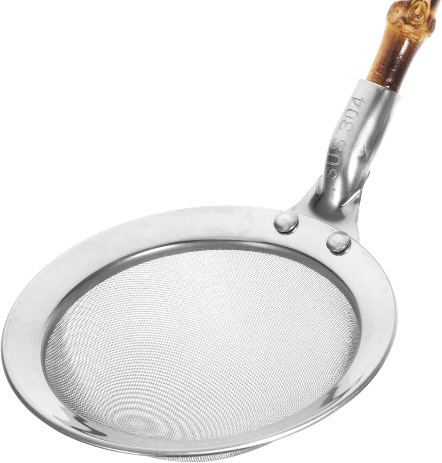 UTHCLO 304 Stainless Steel Colander Skimmer Ladle with Handle 1
