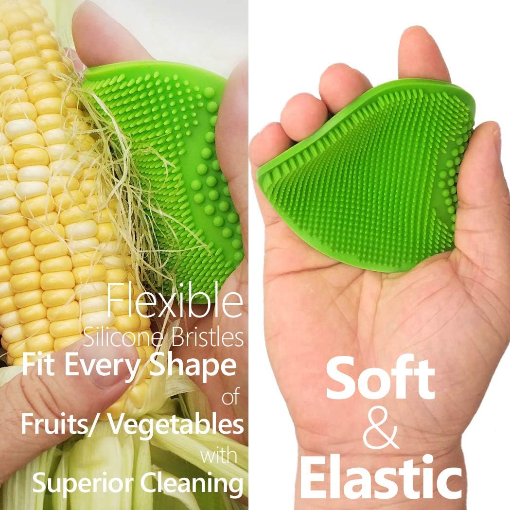 ZEMOZEN Vegetable Scrubber Brush Green