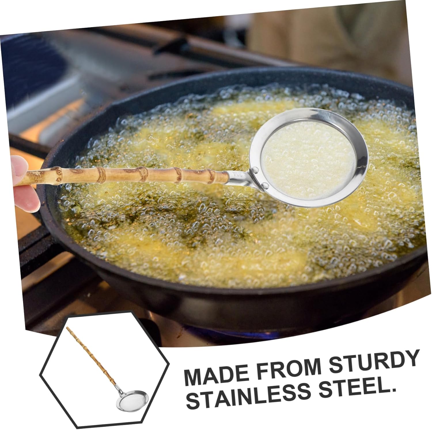 304 Stainless Steel Colander Ladle with Handle