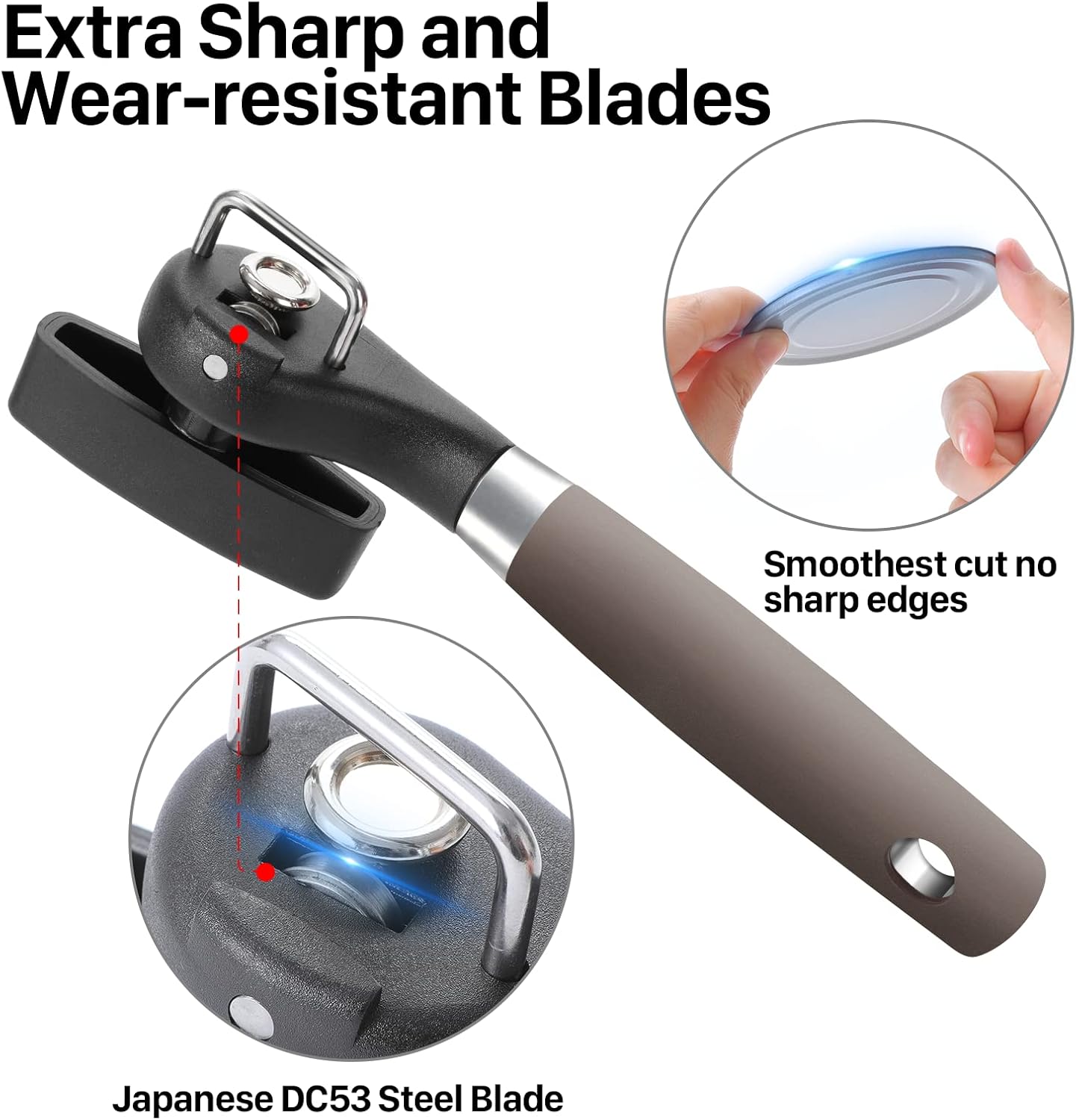 Beneno Smooth Edge Manual Can Opener with Durable Blade