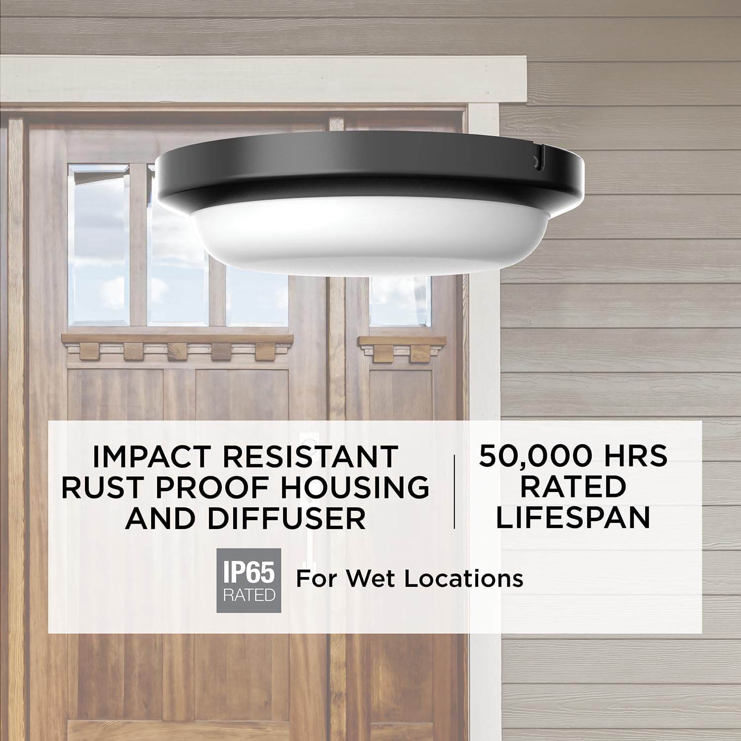 AFX Dean LED Flush Mount Ceiling Light - 8 Black