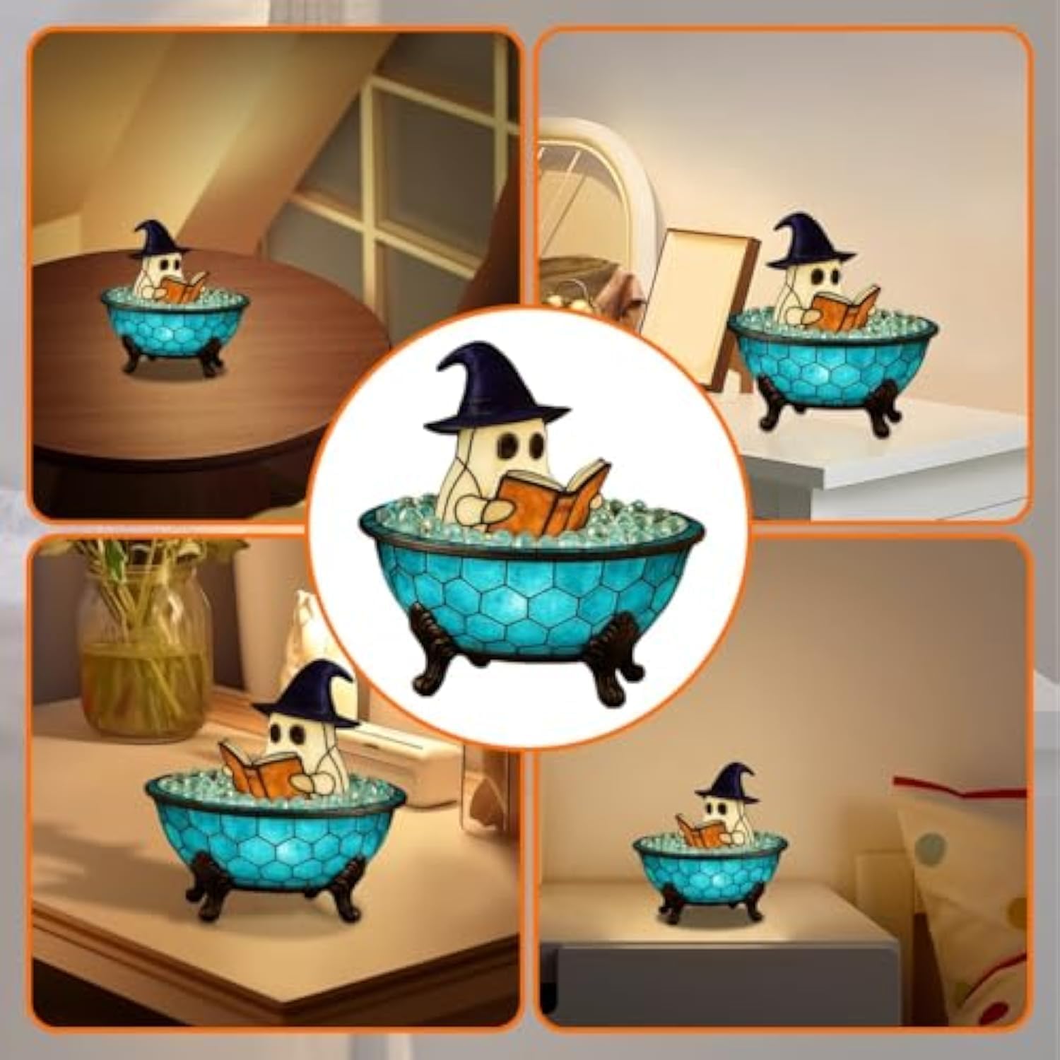 Ghost Bubble Bath Lamp - Halloween Night Light Decor