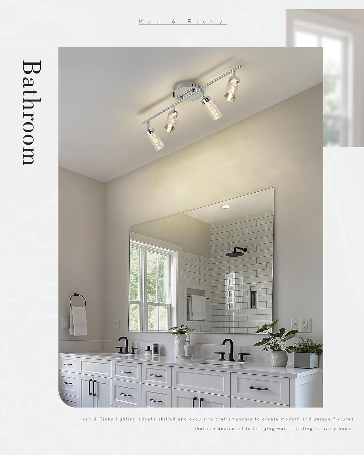 Ken Ricky Modern 4-Light Track Pendant Lighting