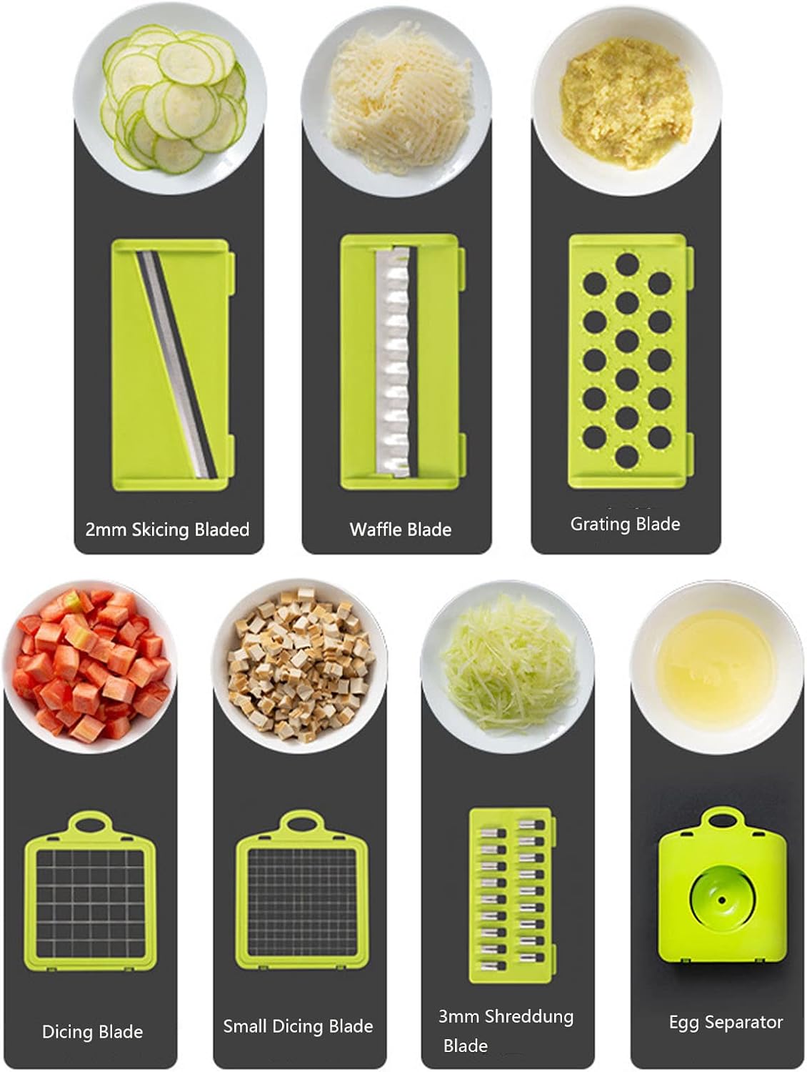 BASESILK 16 in 1 Vegetable Chopper with 9 Blades