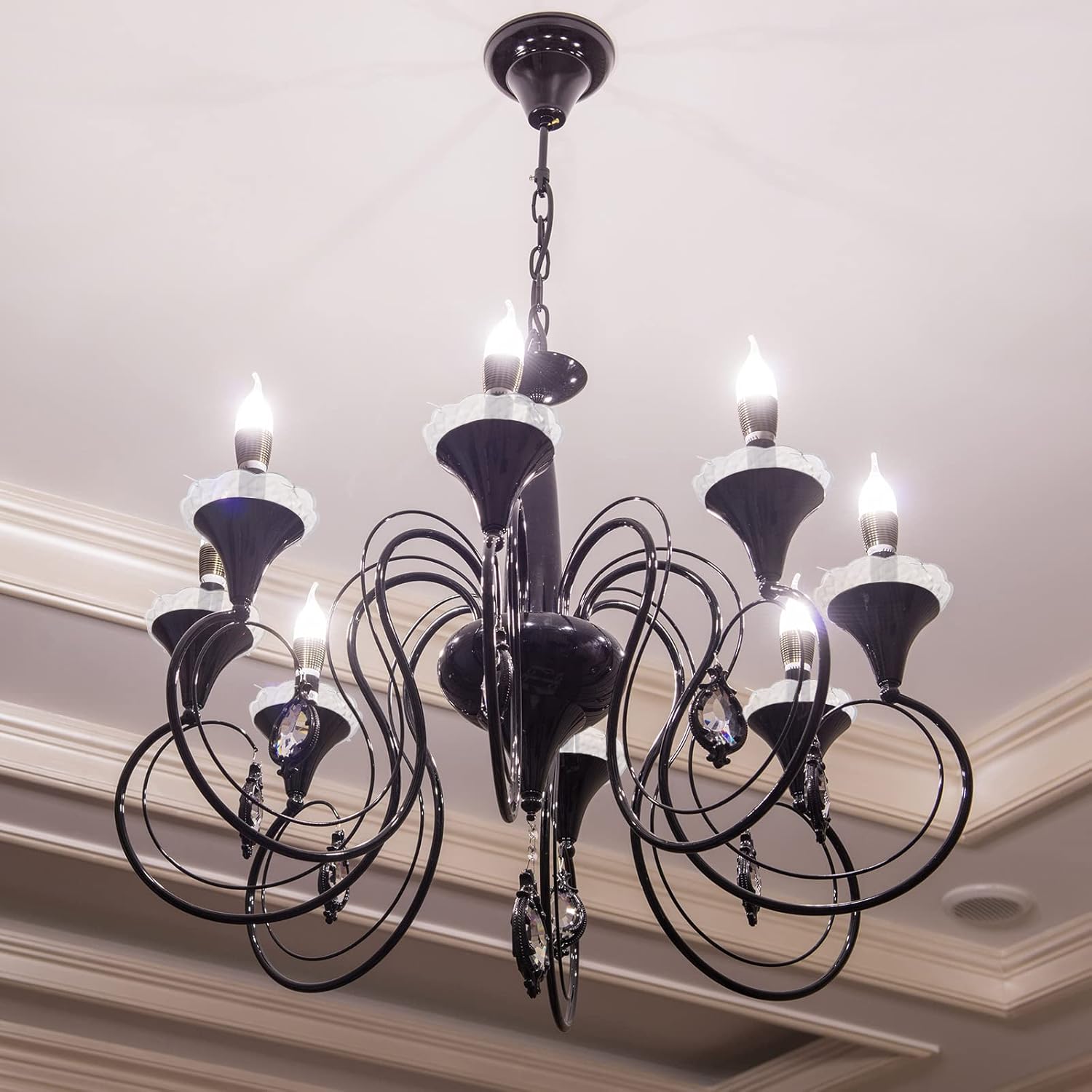 Bonuci 6 Pcs Chandelier Bobeche Replacement with 4 Side Holes