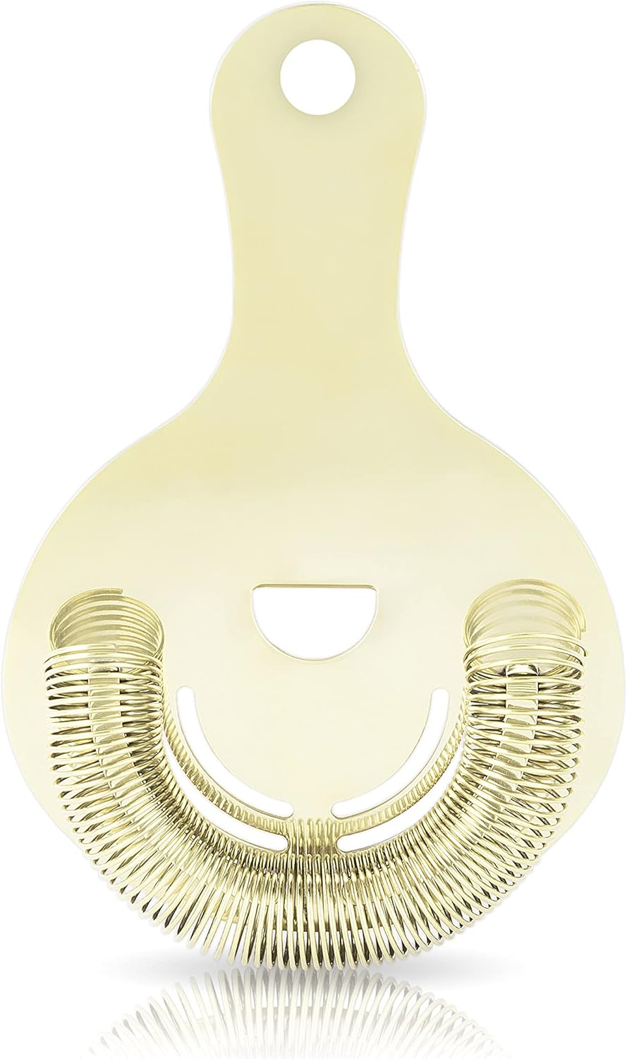 Viski Hawthorne Bar Strainer - Gold Plated Stainless Steel with Handles