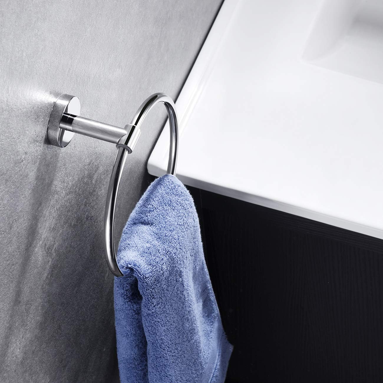 Hoooh Stainless Steel Towel Ring for Bathroom Wall