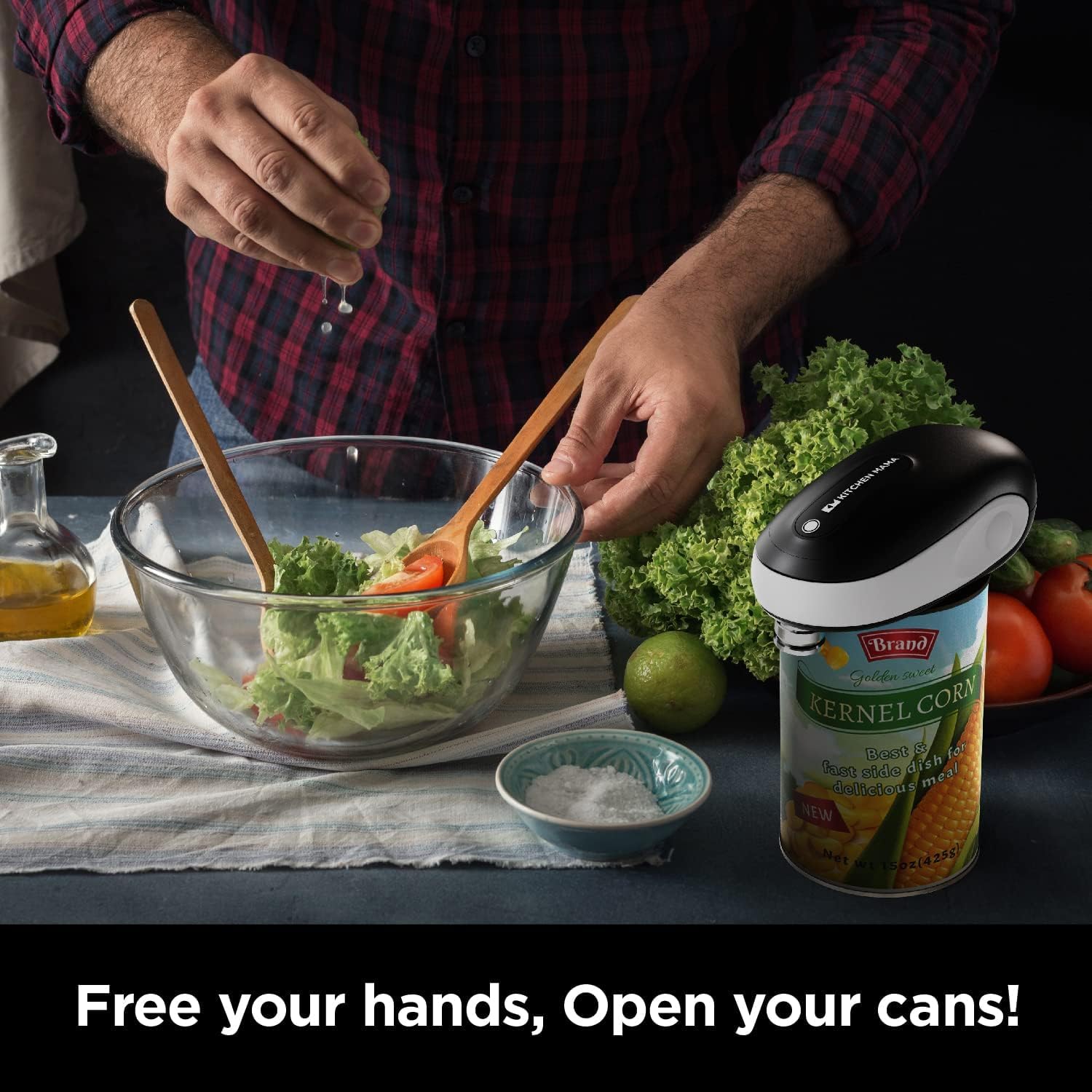 Kitchen Mama One-To-Go Electric Can Opener - White