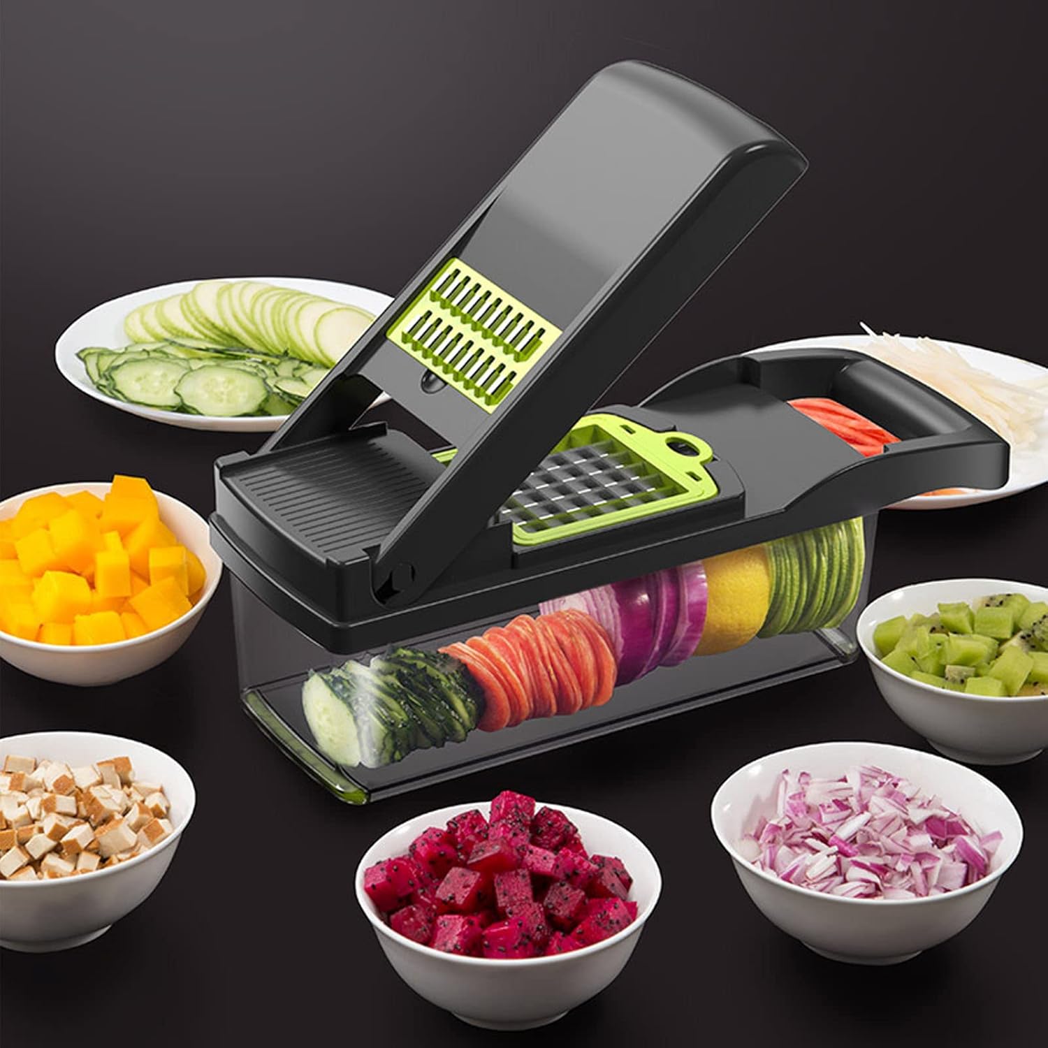 BASESILK 16 in 1 Vegetable Chopper with 9 Blades