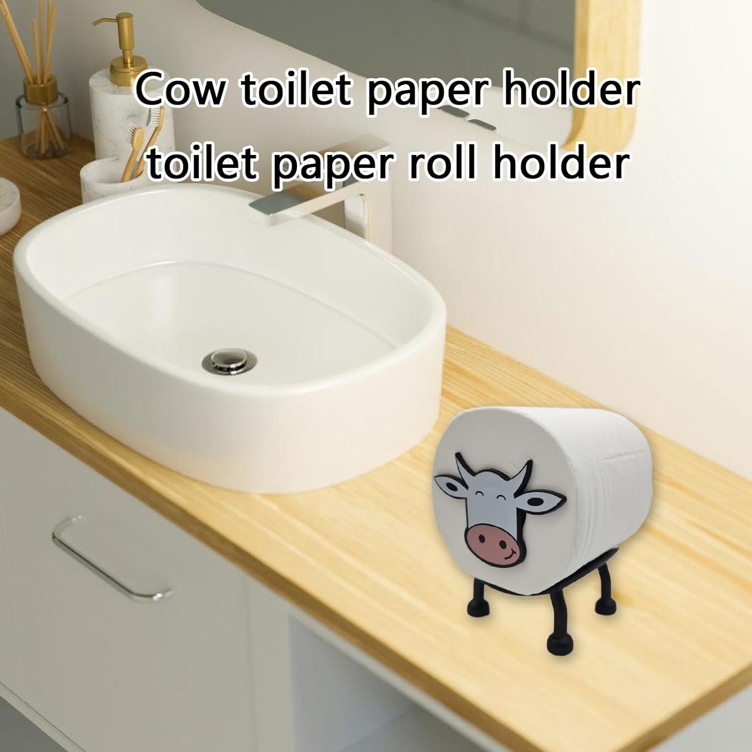 Cyni Lovely Cow Stackable Toilet Paper Holder