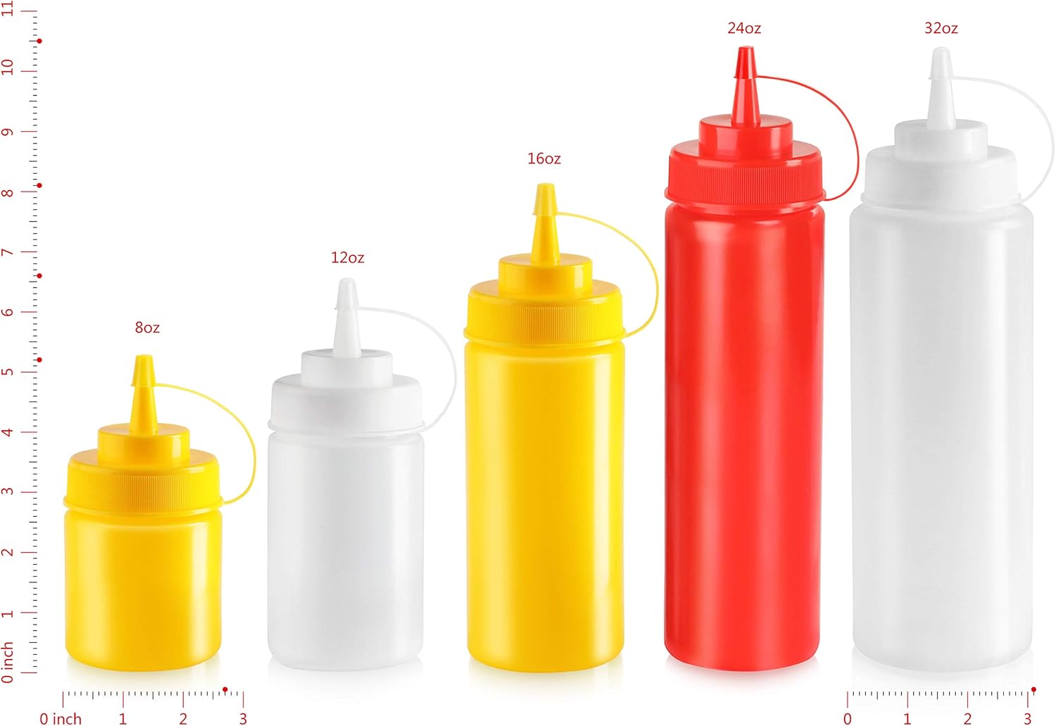 New Star Foodservice 26283 Squeeze Bottles Pack of 6