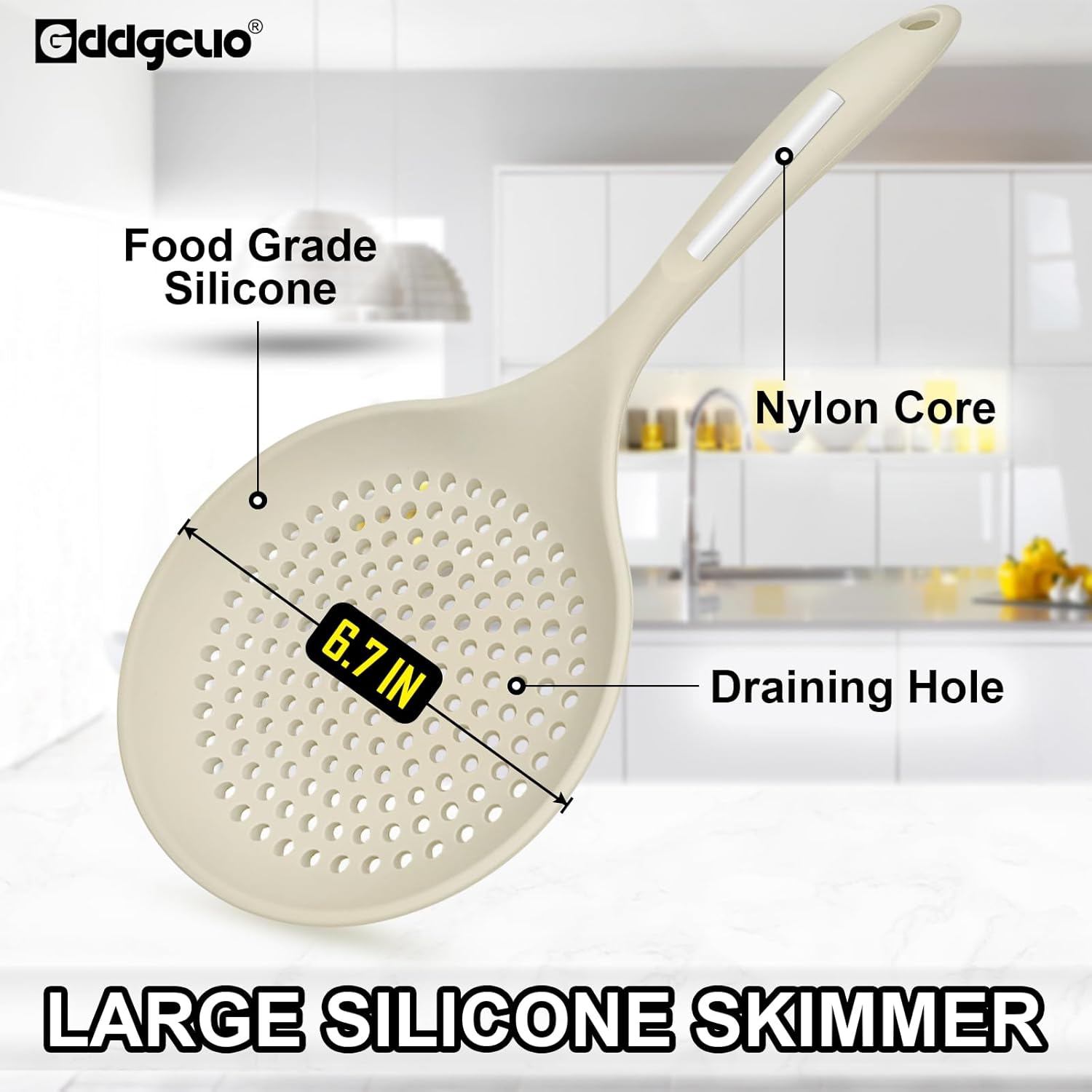 GDDGCUO 145 Inch Heat Resistant Skimmer Spoon
