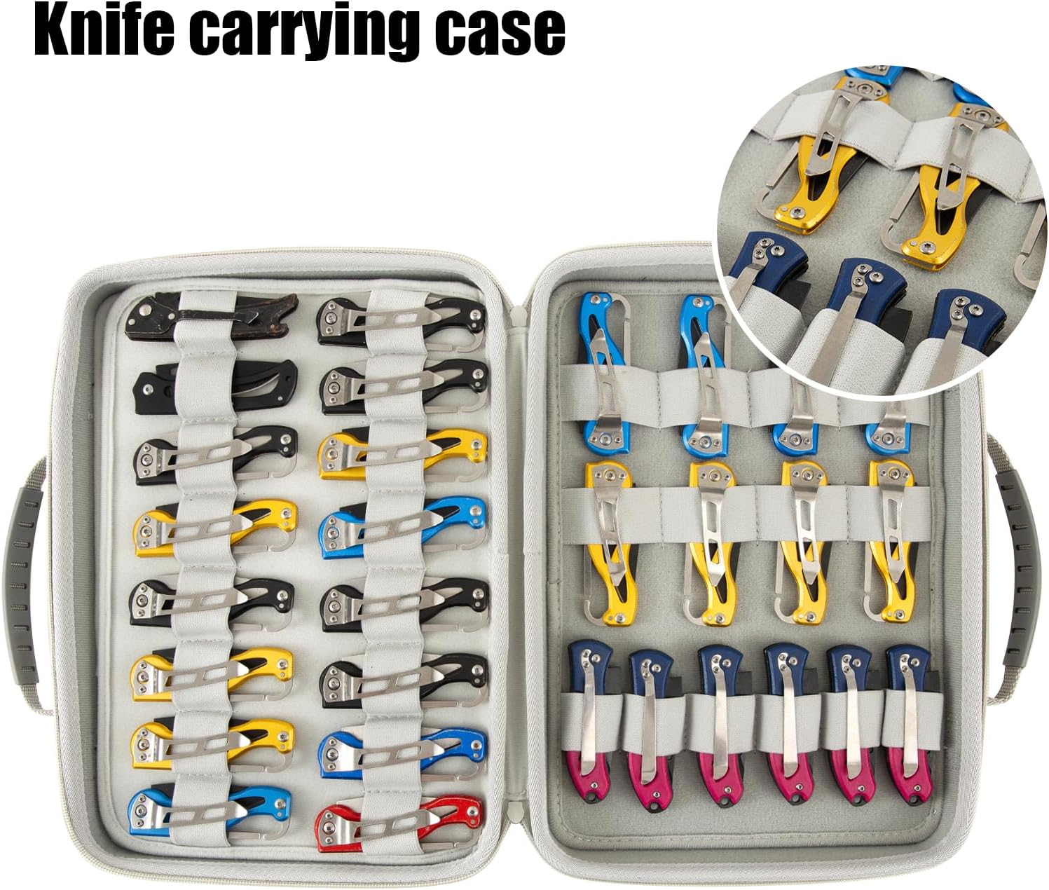 62 Slots Knife Display Case Organizer for Men