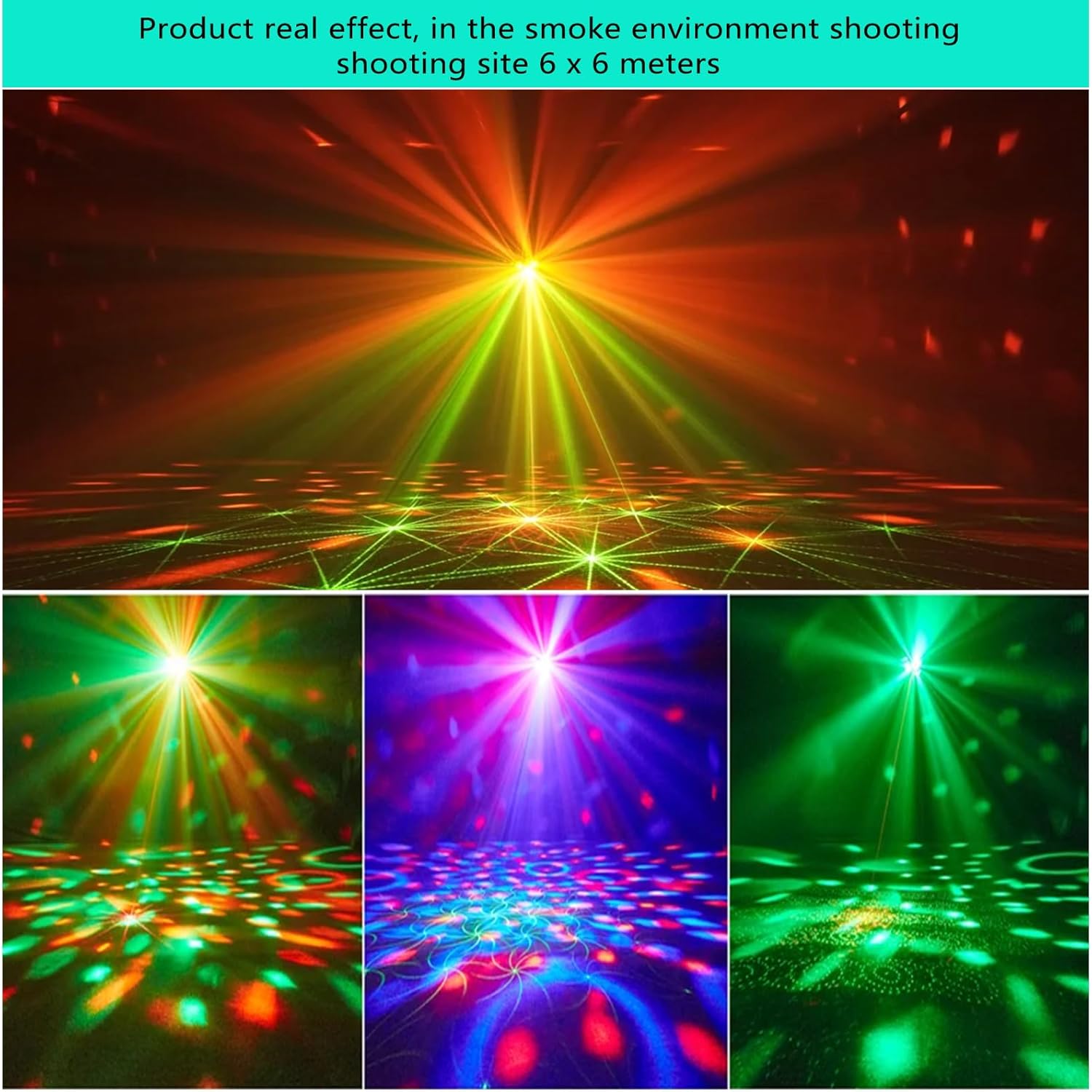 YINPKTEO 4-in-1 Sound Activated Disco Ball Lights