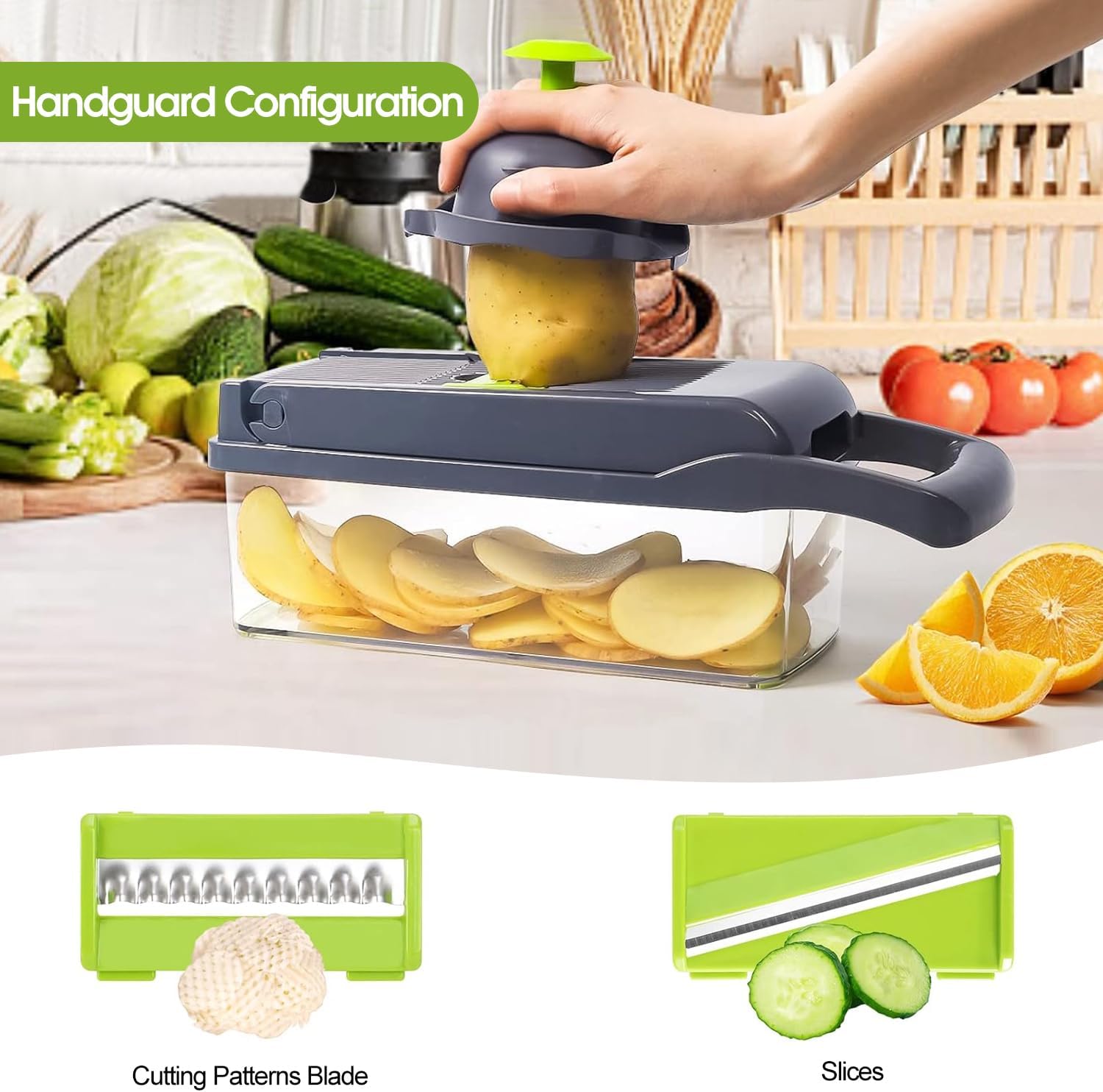 Zividodo 13 in 1 Vegetable Chopper With 8 Blades
