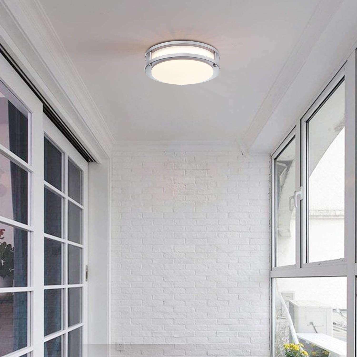 Brushed Nickel Flush Mount LED Ceiling Light 1031 Inch