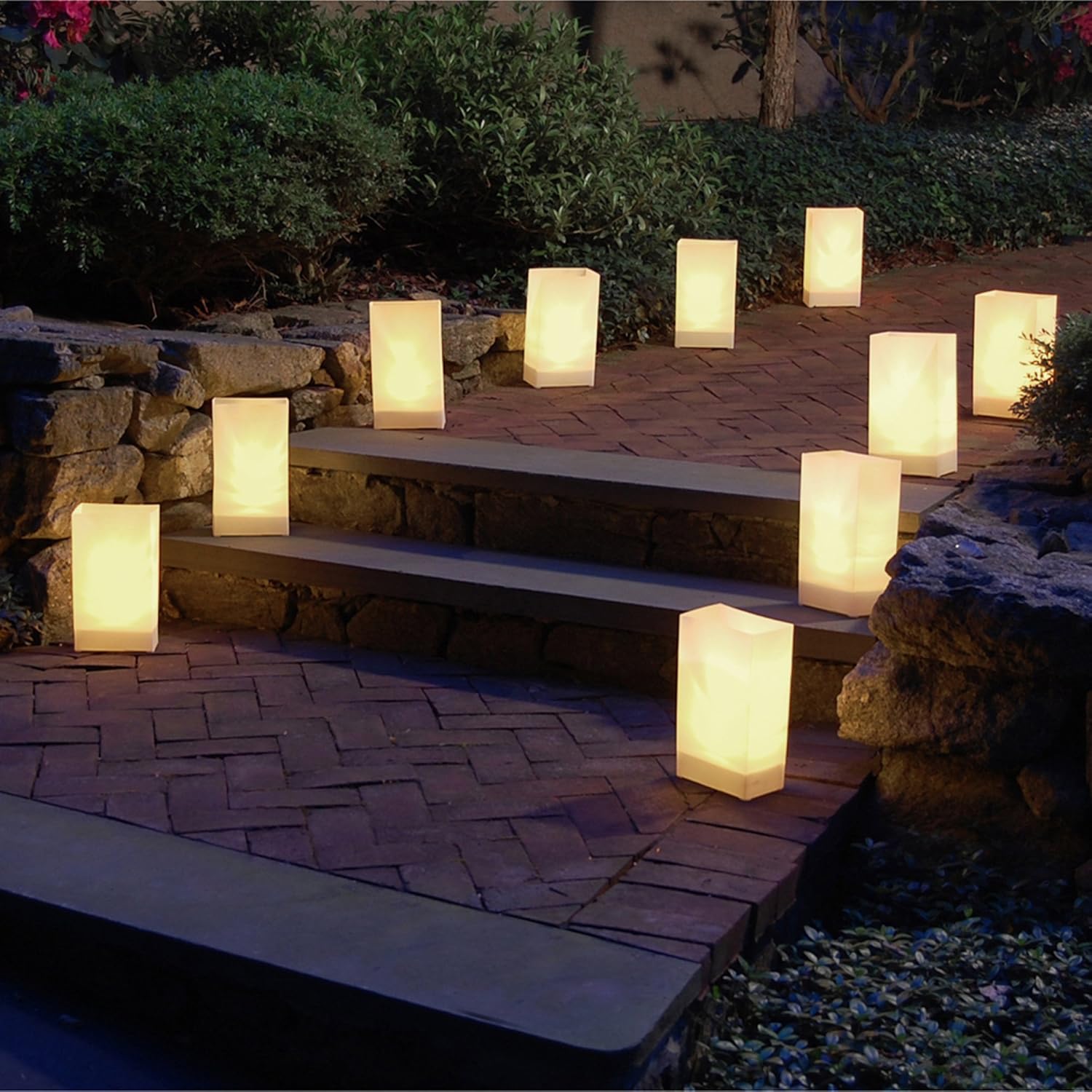 LumaBase 318100 White Plastic Lanterns Pack of 100