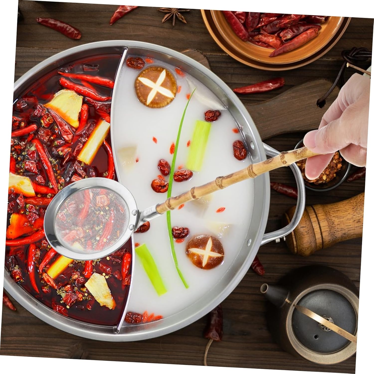 304 Stainless Steel Skimmer Colander Spoon with Handle