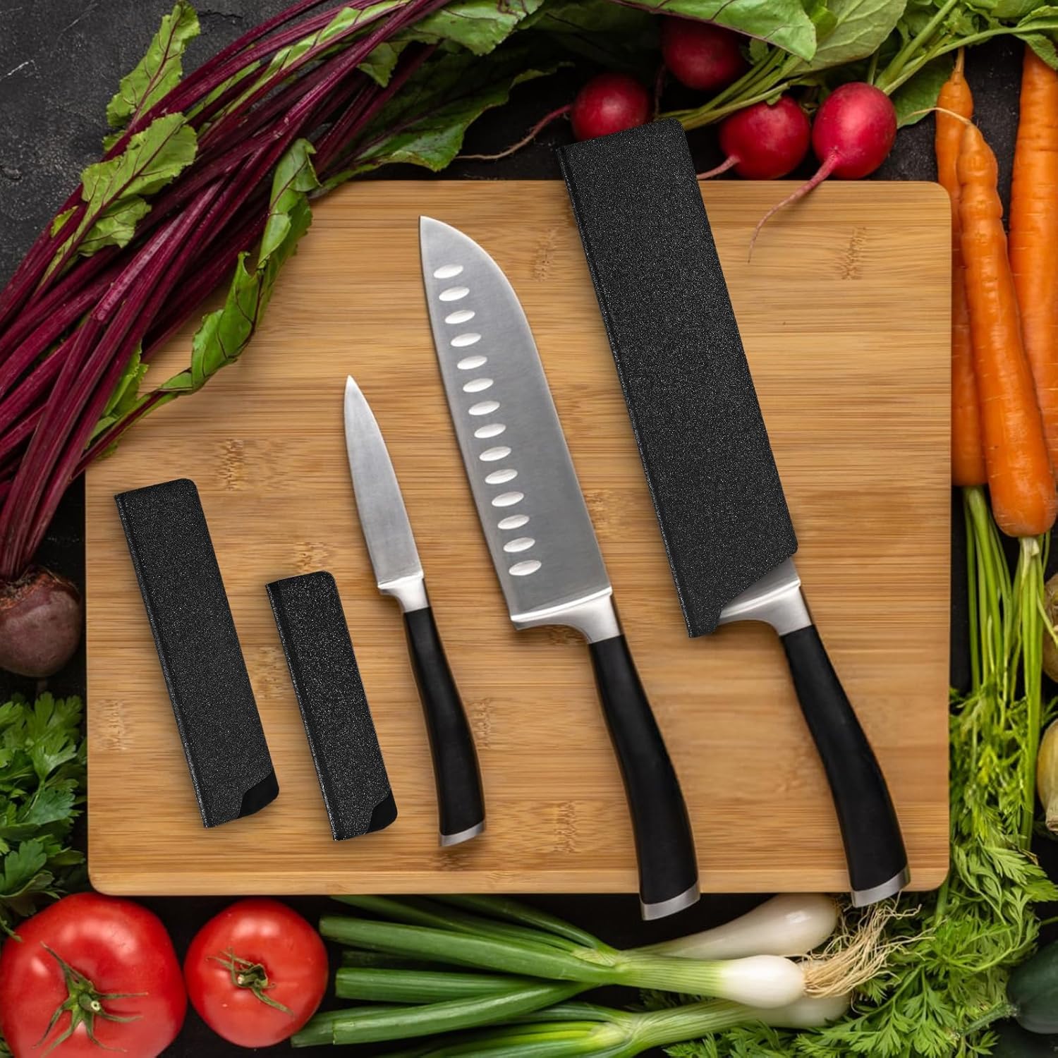 Teaaha 3PCS Chef Knife Sheath Set 458 Inch Universal Blade Guard