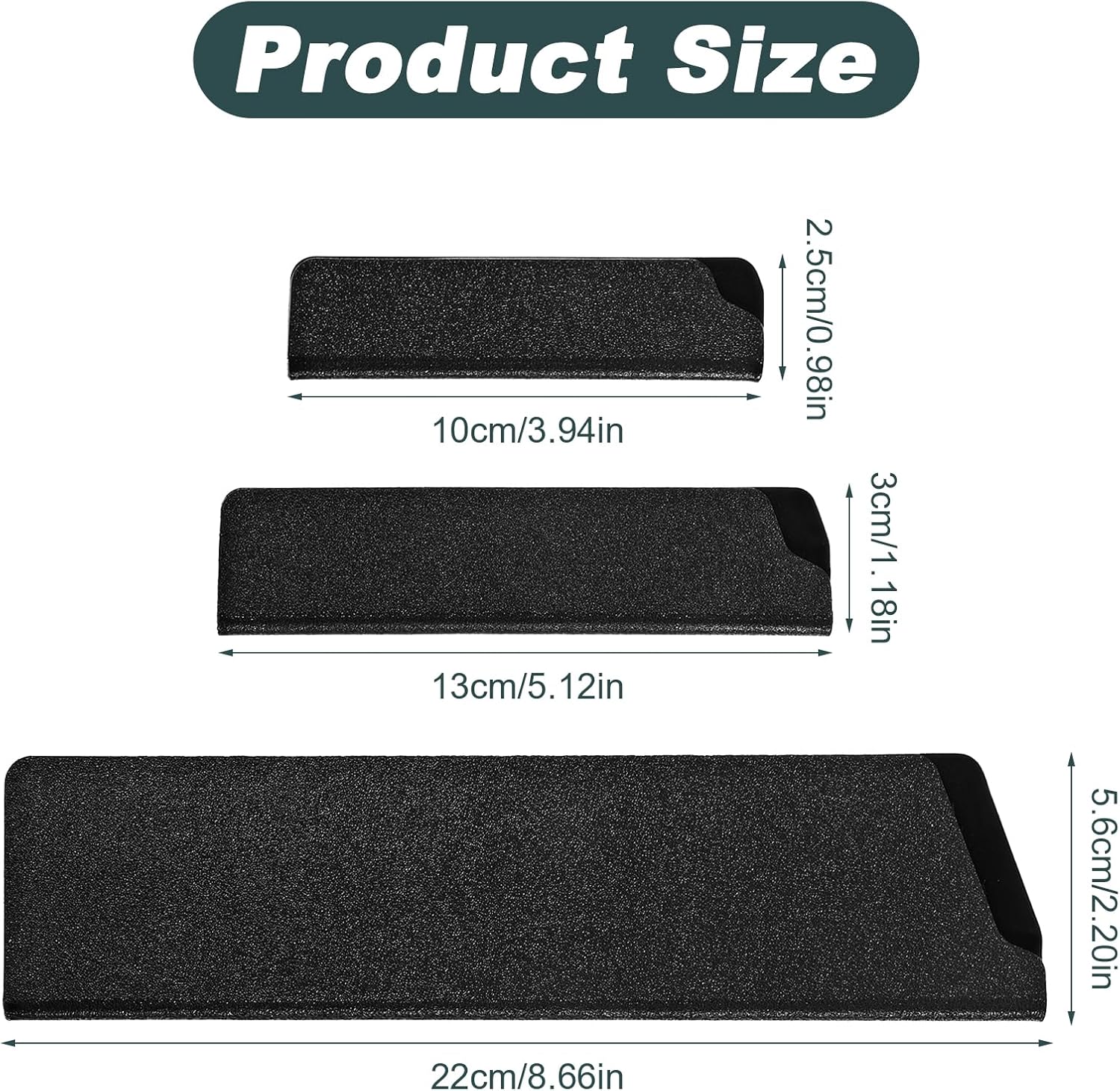 Teaaha 3PCS Chef Knife Sheath Set 458 Inch Universal Blade Guard