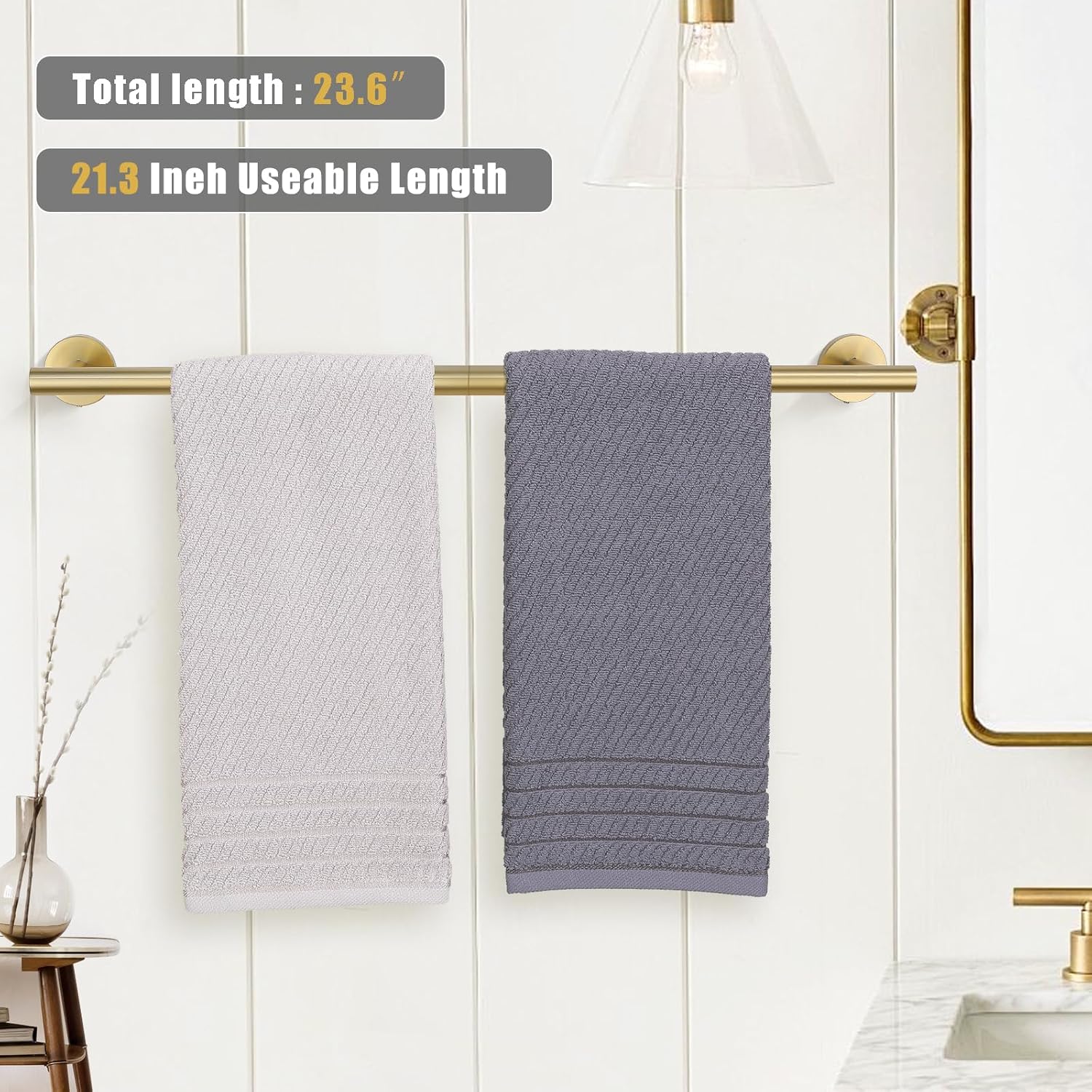 TURS Brushed Gold Towel Bar 276 Inch 1